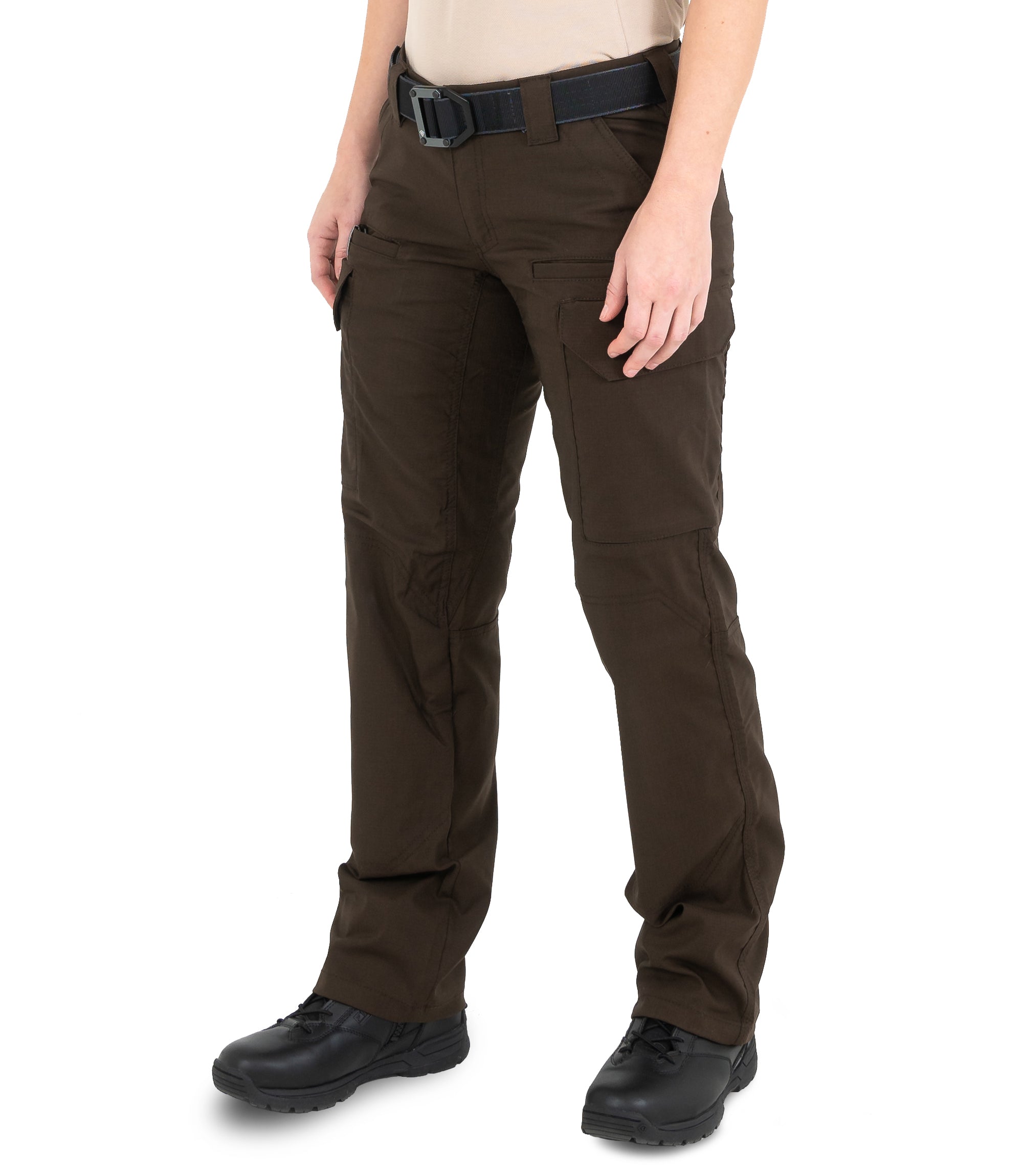 Side of Women's V2 Tactical Pants in Kodiak Brown |color_kodiak brown