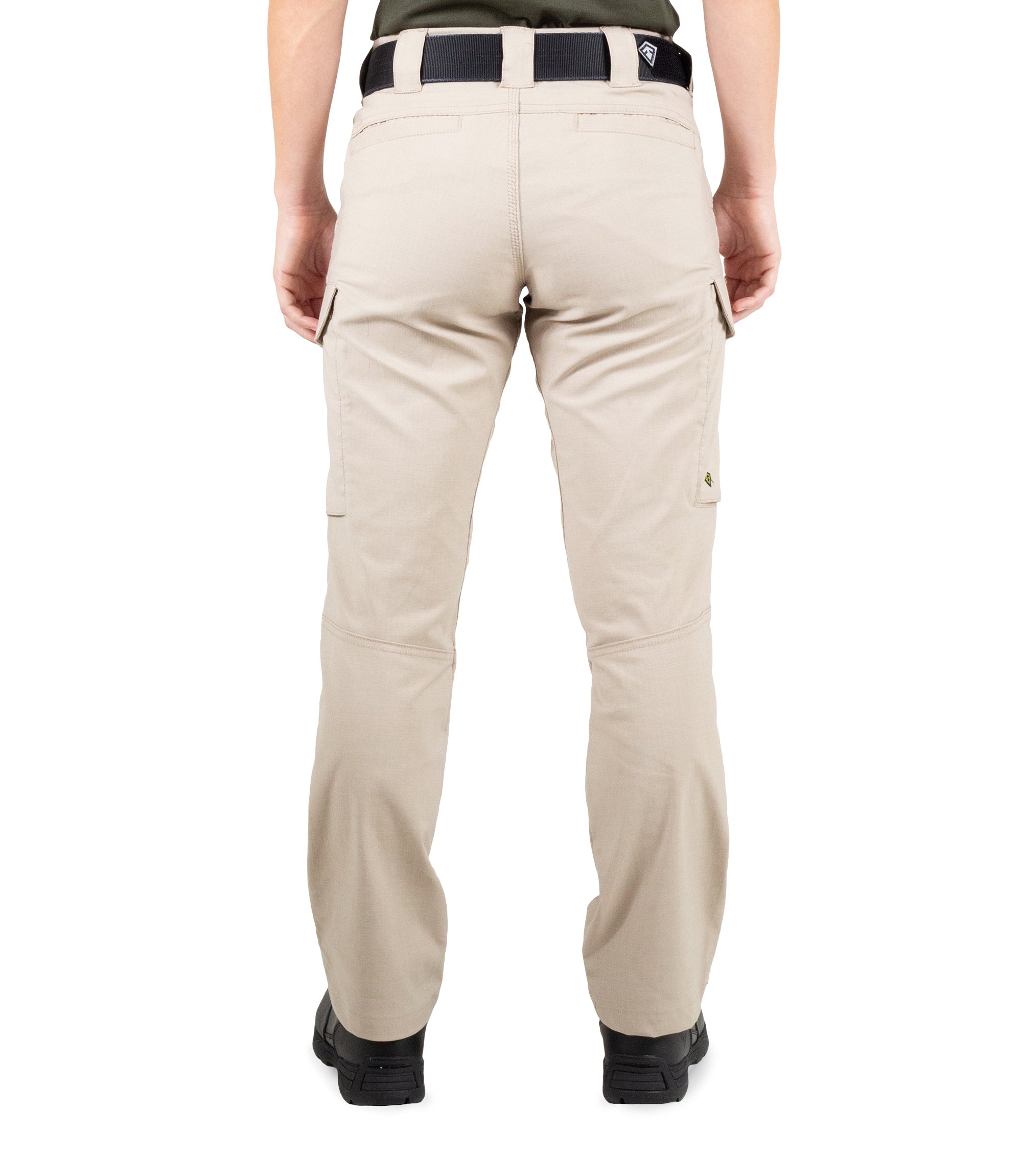 Back of Women's V2 Tactical Pants in Khaki |color_khaki