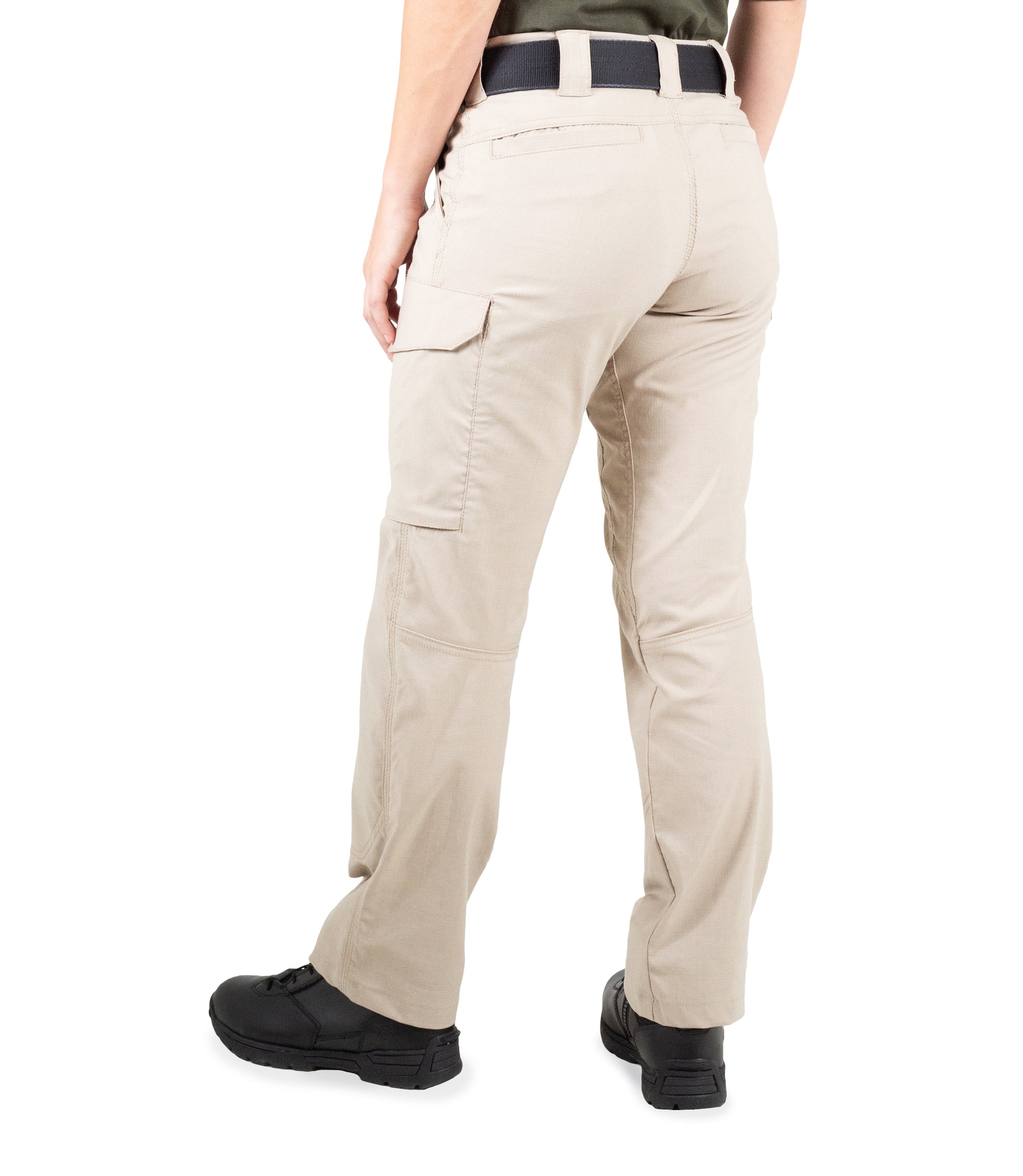 Side of Women's V2 Tactical Pants in Khaki |color_khaki