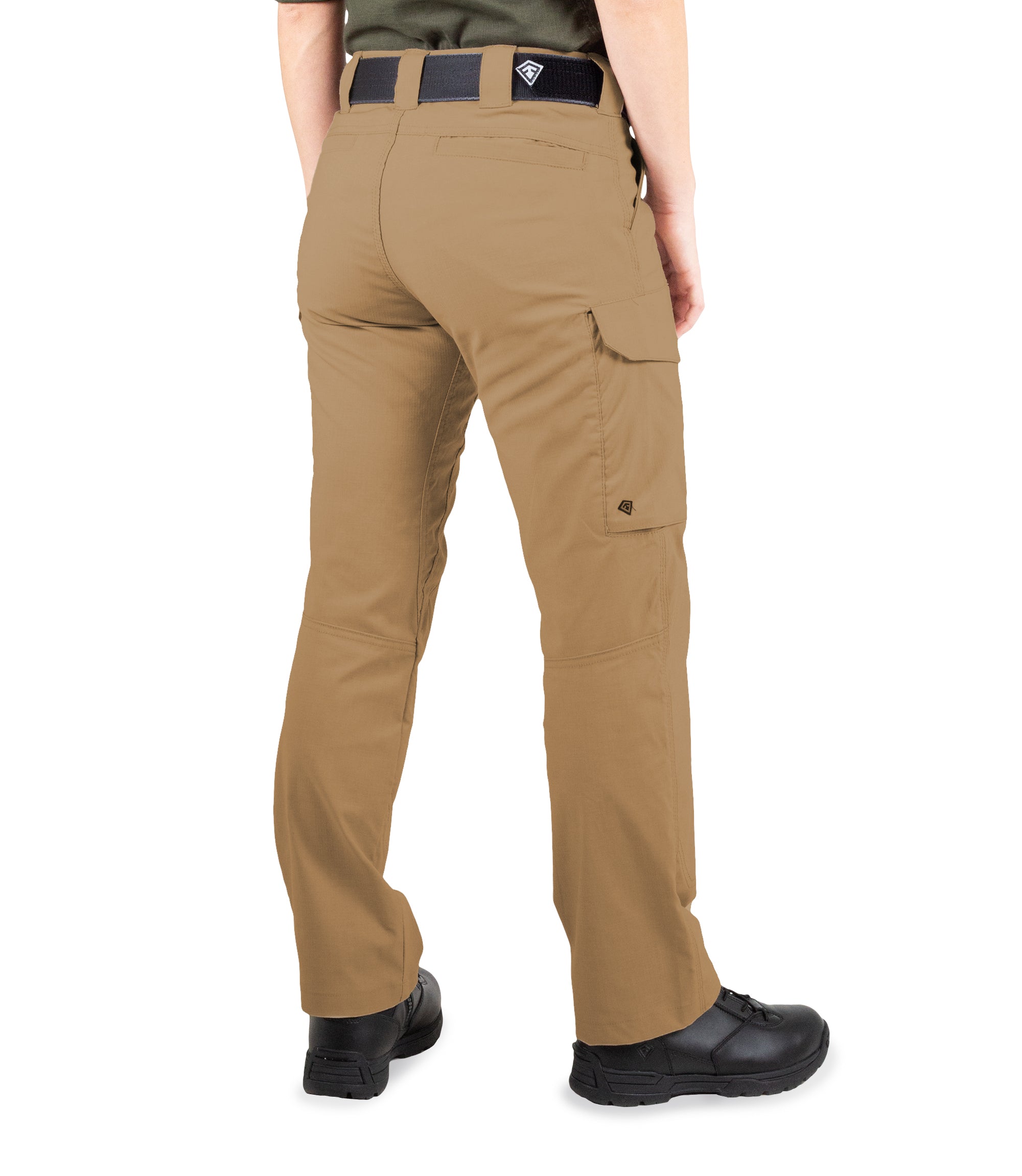 Side of Women's V2 Tactical Pants in Coyote Brown |color_coyote brown
