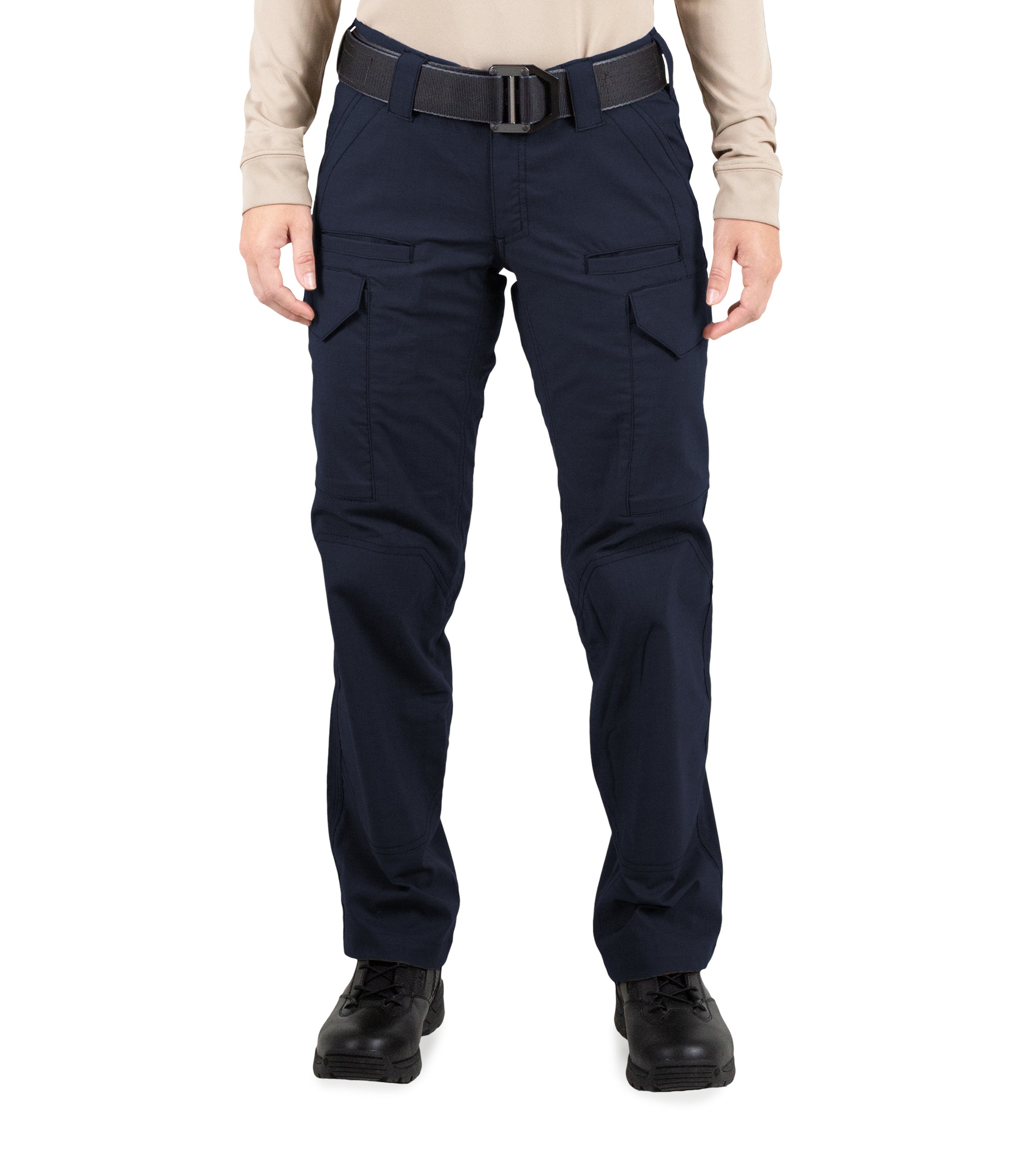 Front of Women's V2 Tactical Pants in Midnight Navy |color_midnight navy