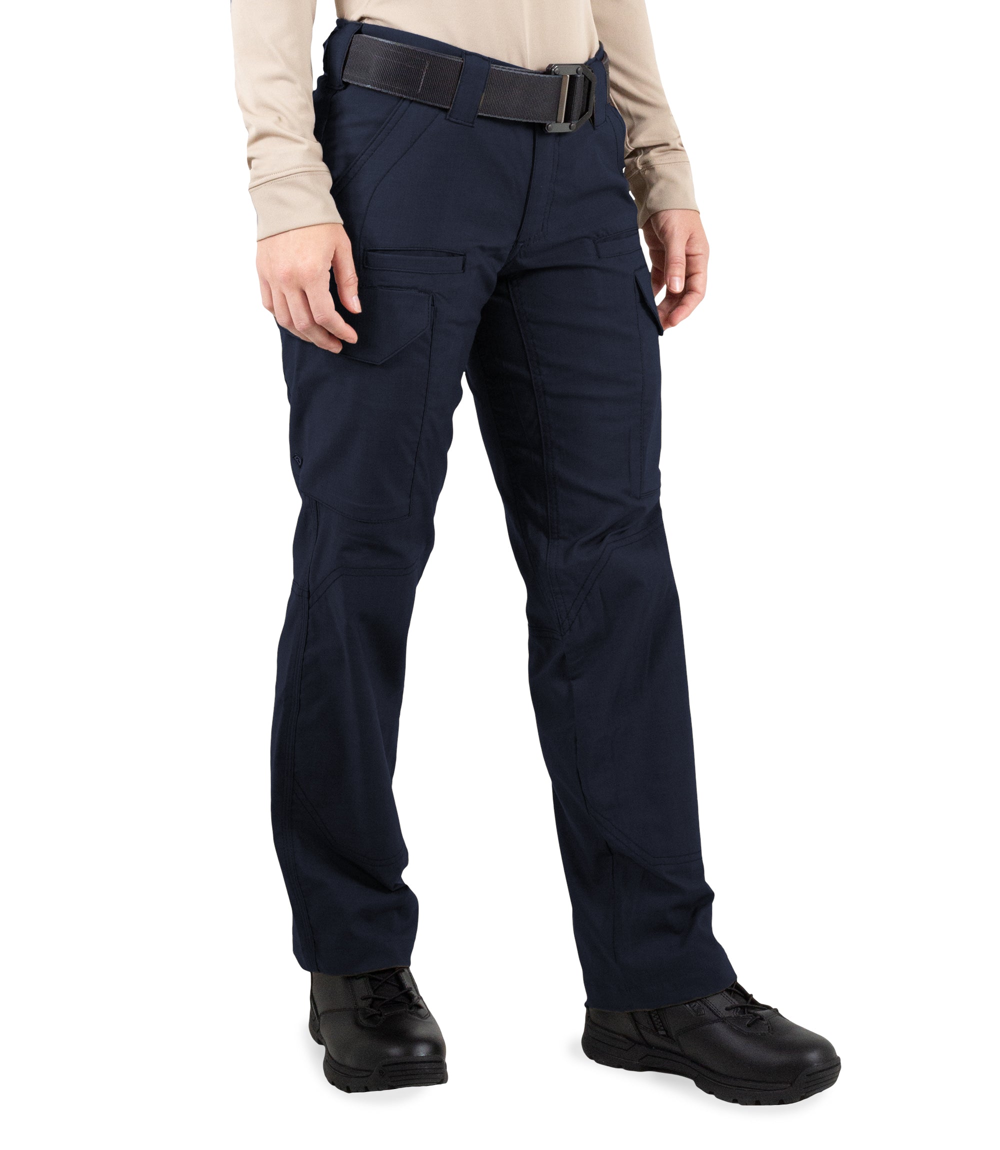 Side of Women's V2 Tactical Pants in Midnight Navy |color_midnight navy