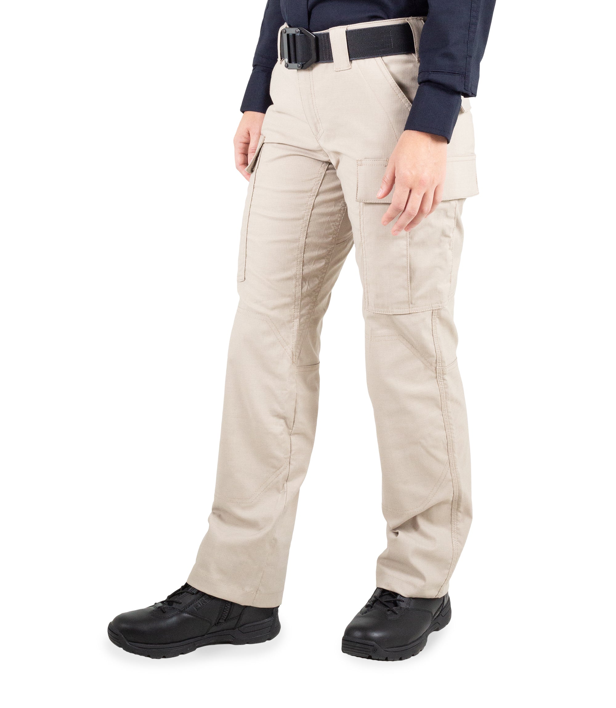 Side of Women's V2 BDU Pant in Khaki |color_khaki