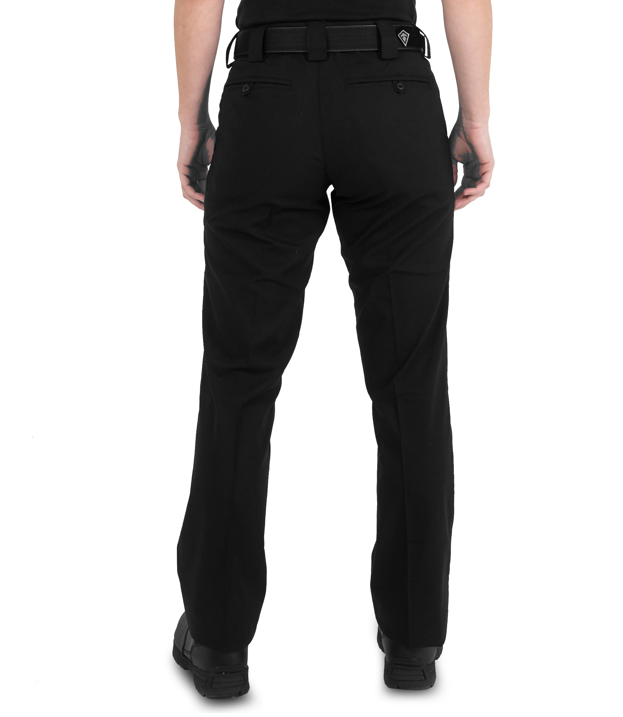Back of Women's V2 Pro Duty 6 Pocket Pant in Black|color_black