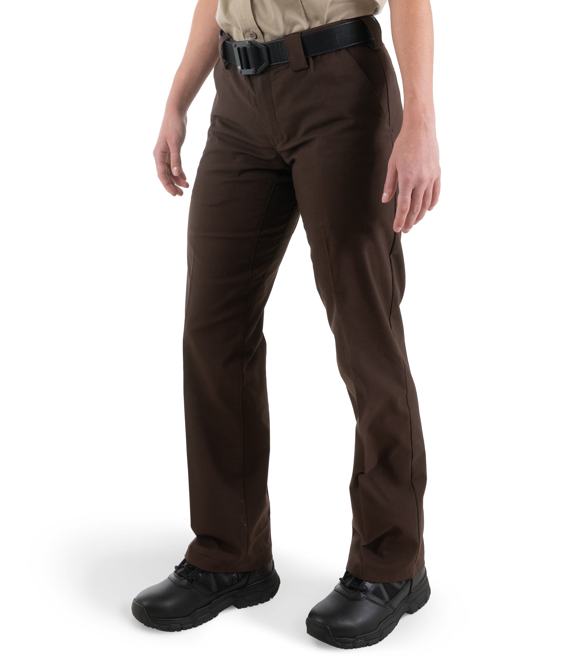 Side of Women's V2 Pro Duty 6 Pocket Pant in Kodiak Brown|color_kodiak brown