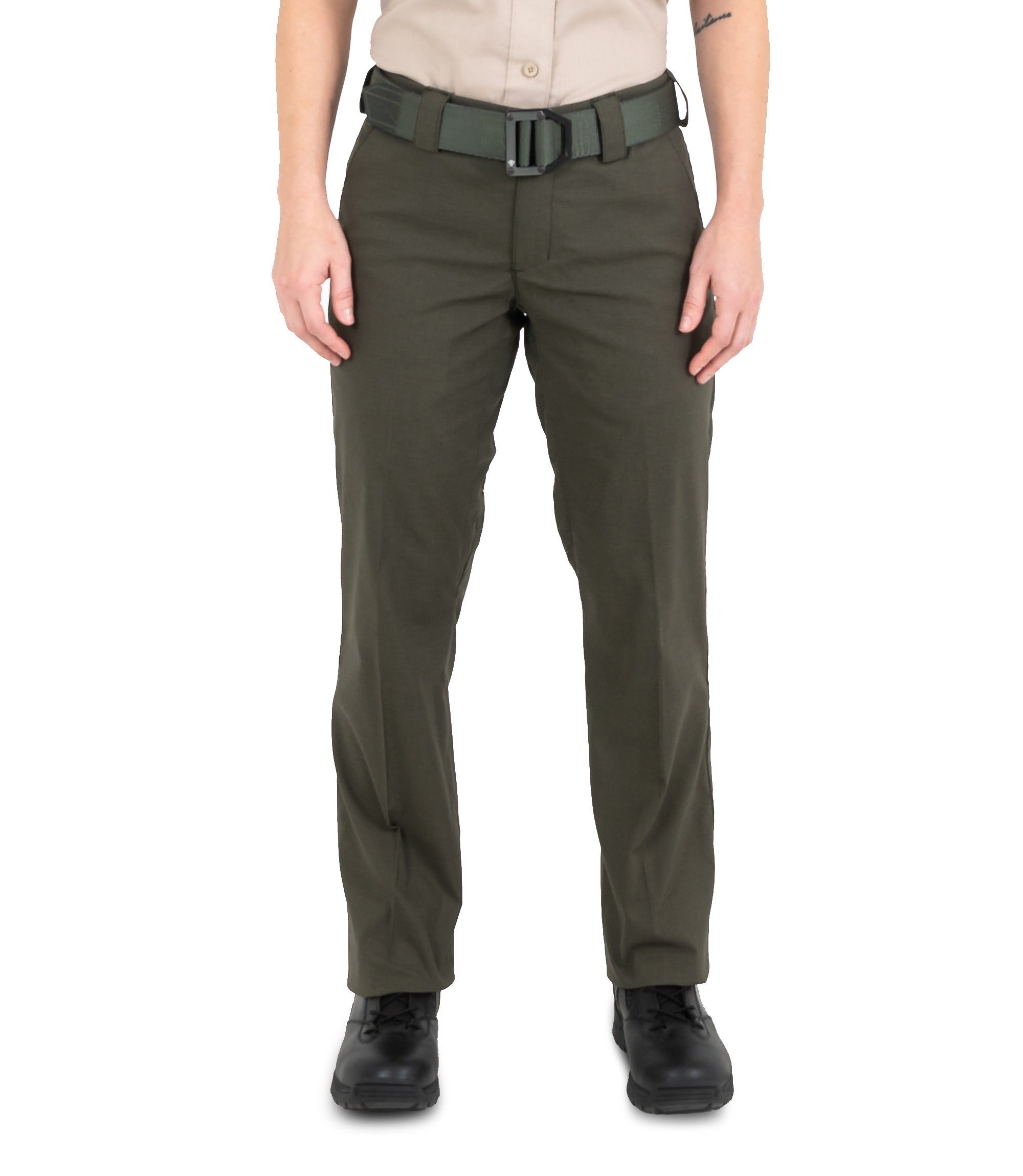 Front of Women's V2 Pro Duty 6 Pocket Pant in OD Green|color_od green