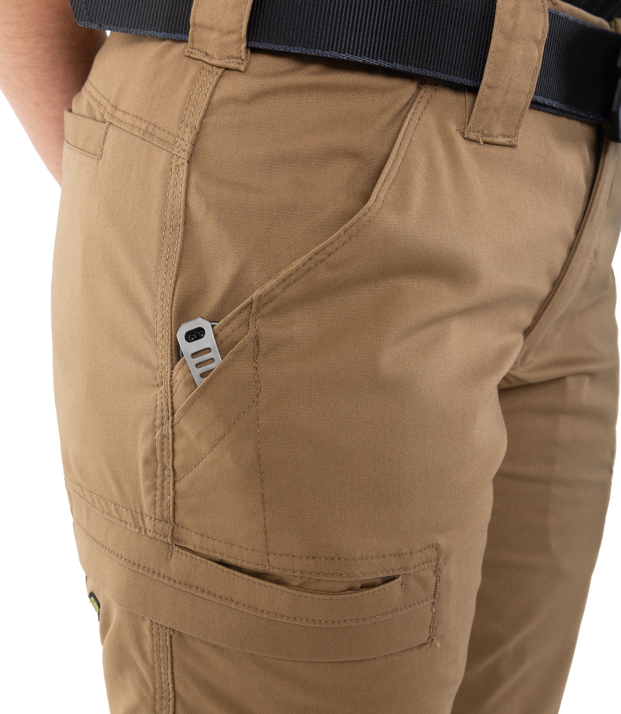 Clip Garage of Women's A2 Pant in Coyote Brown |color_coyote brown