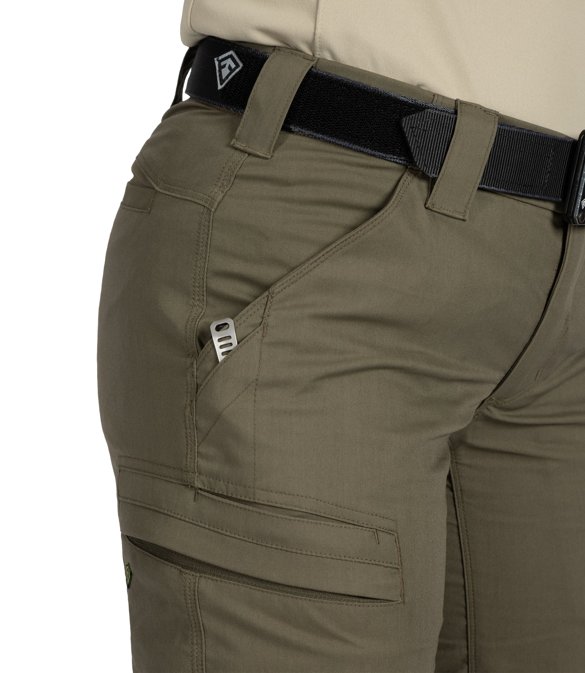 Clip Garage of Women's A2 Pant in Ranger Green |color_ranger green