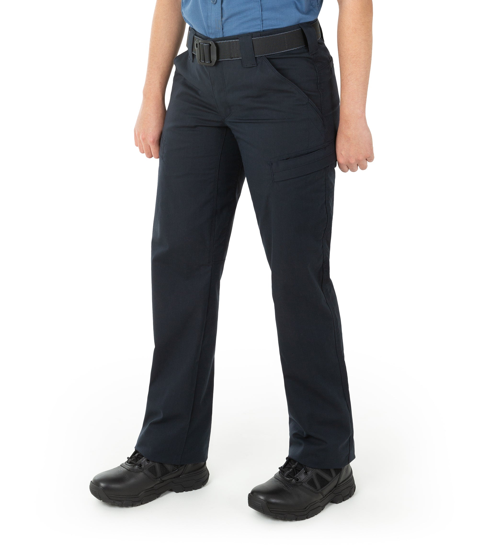 Side of Women's A2 Pant in Midnight Navy |color_midnight navy