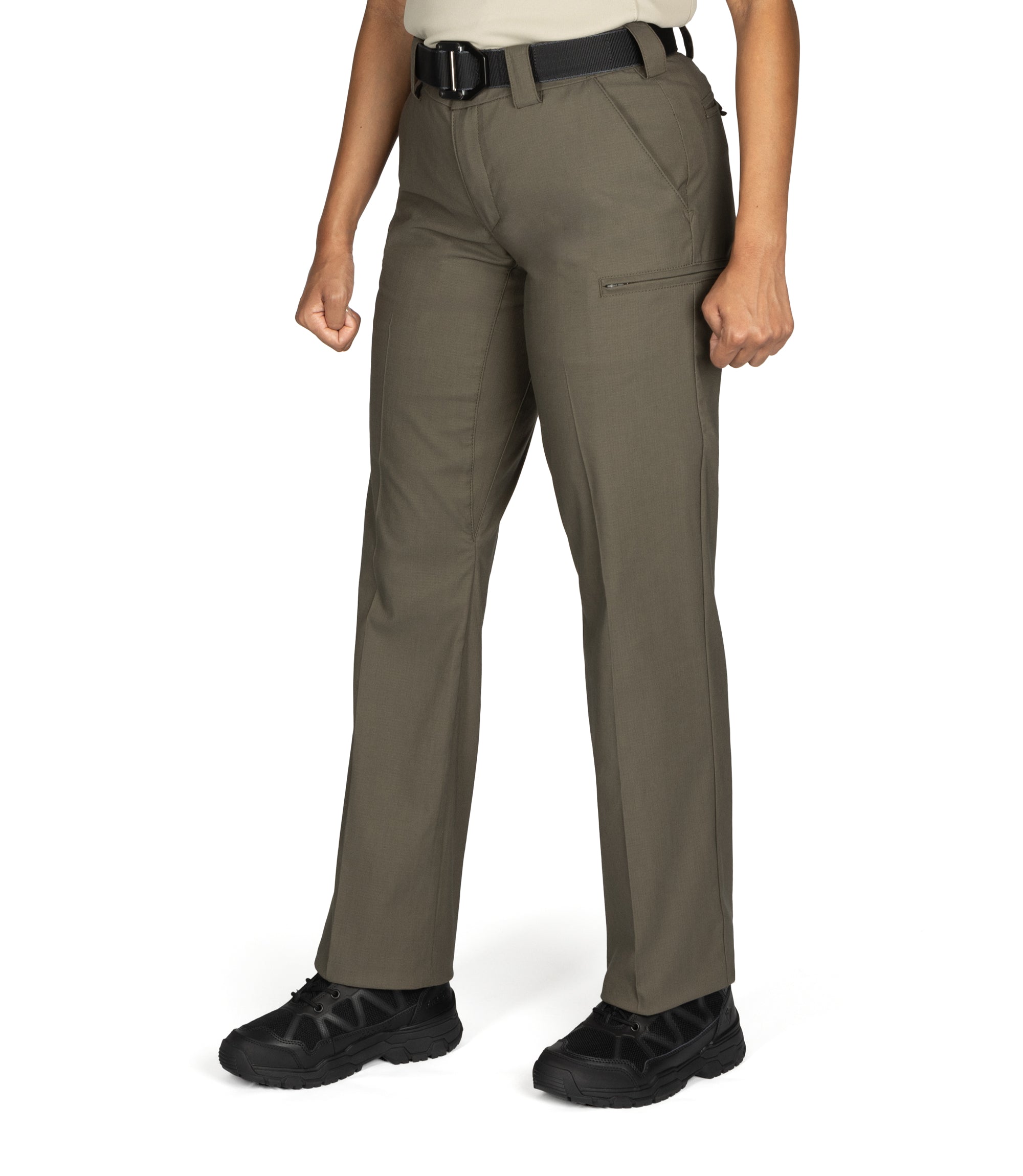Side of Women's V2 PRO DUTY™ 6 Pocket Pant in Ranger Green |color_ranger green