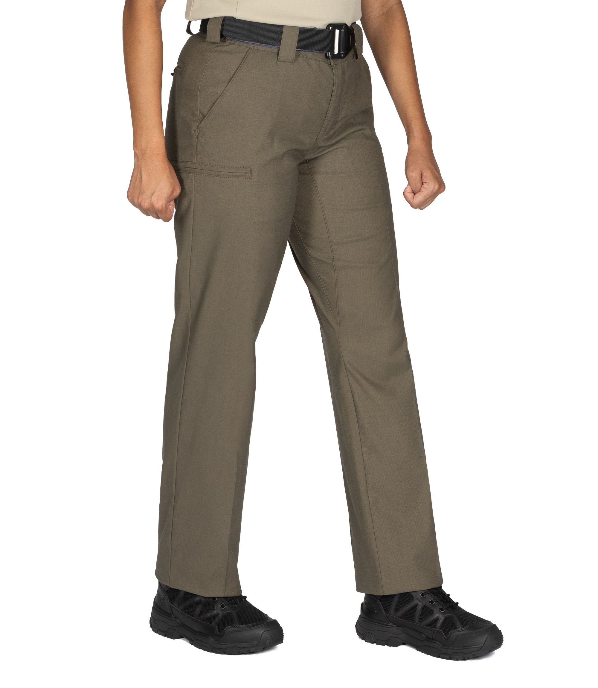 Side of Women's V2 PRO DUTY™ 6 Pocket Pant in Ranger Green |color_ranger green