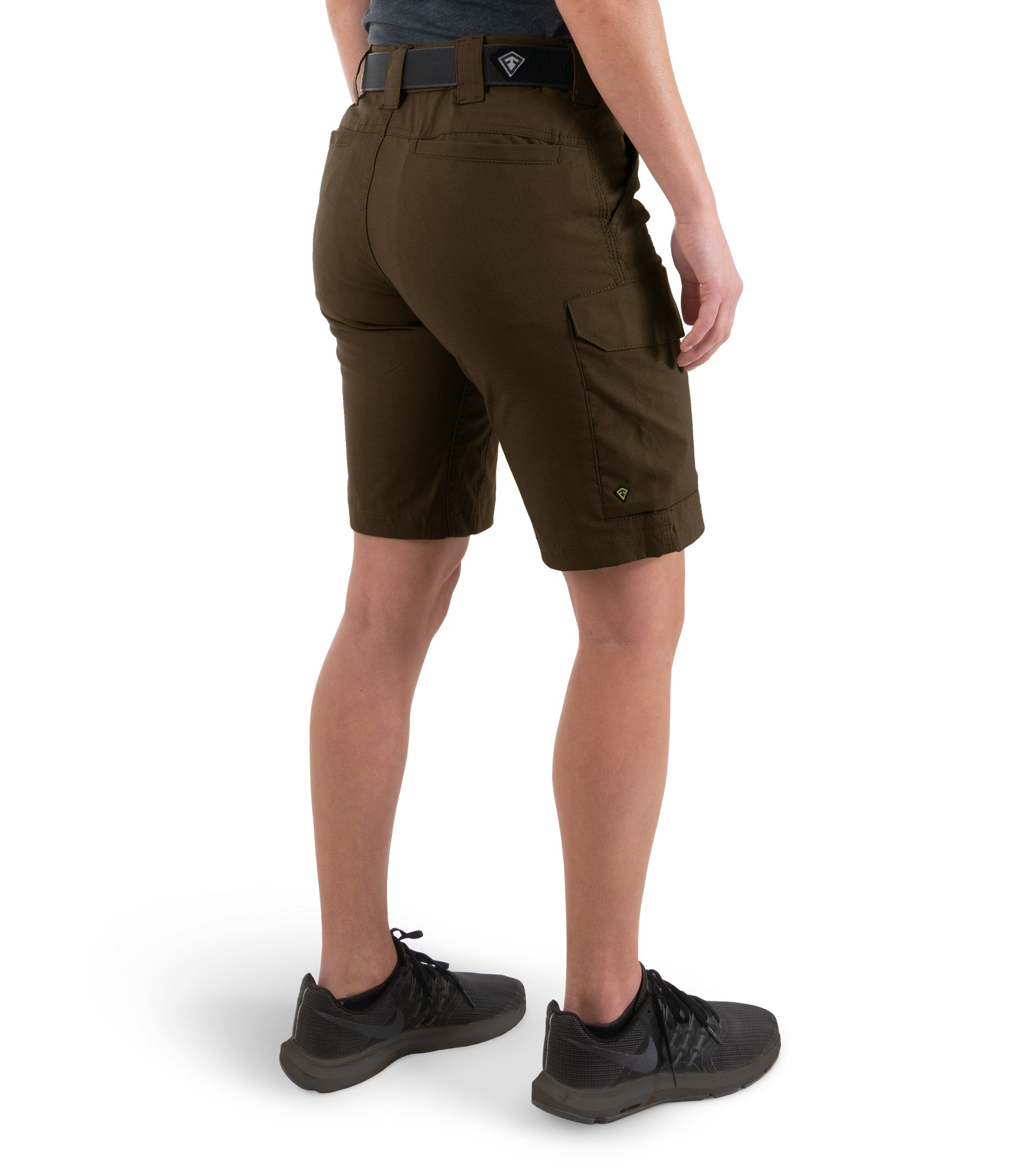 Right back side view of Women's V2 Tactical Short in Kodiak Brown|color_kodiak brown