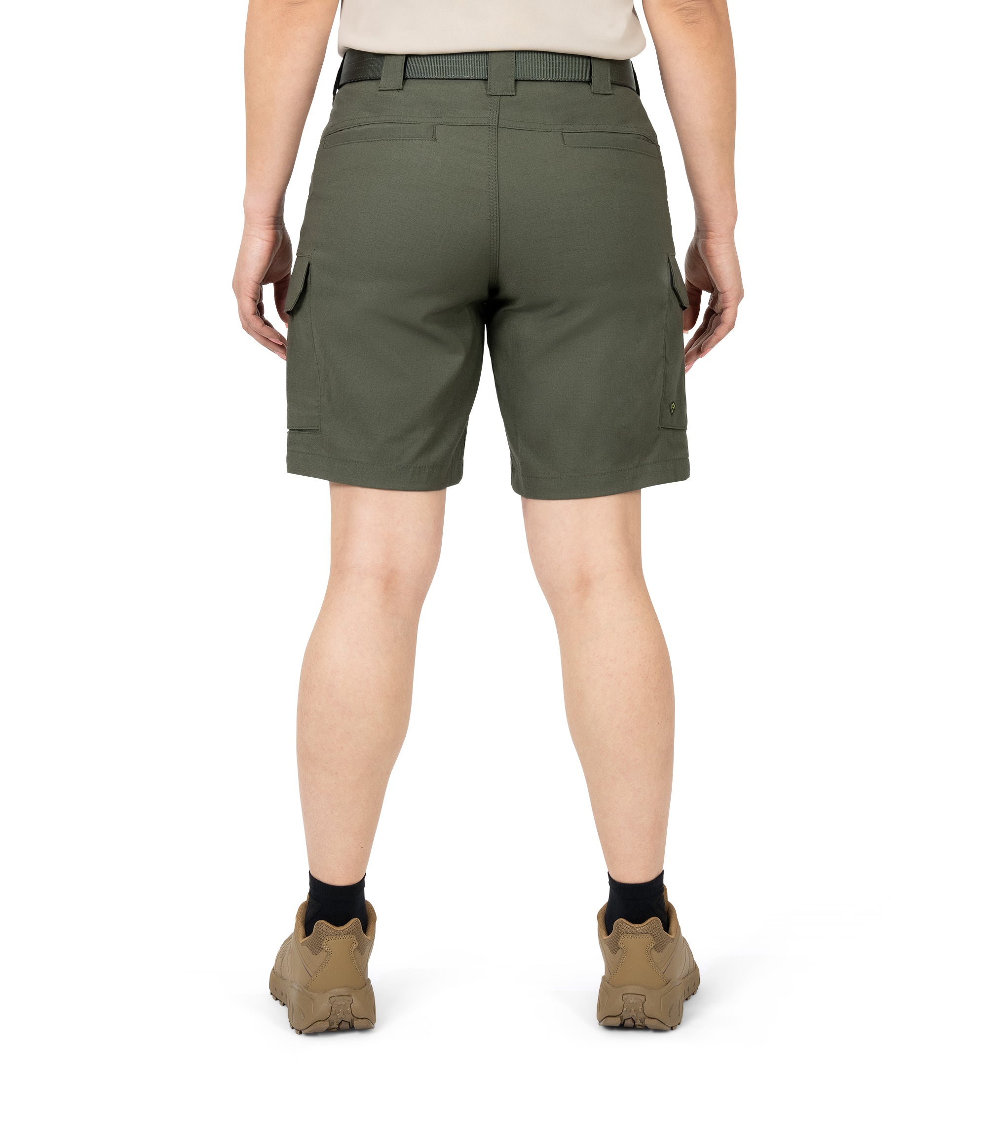 Back view of Women's V2 Short in OD Green|color_OD Green