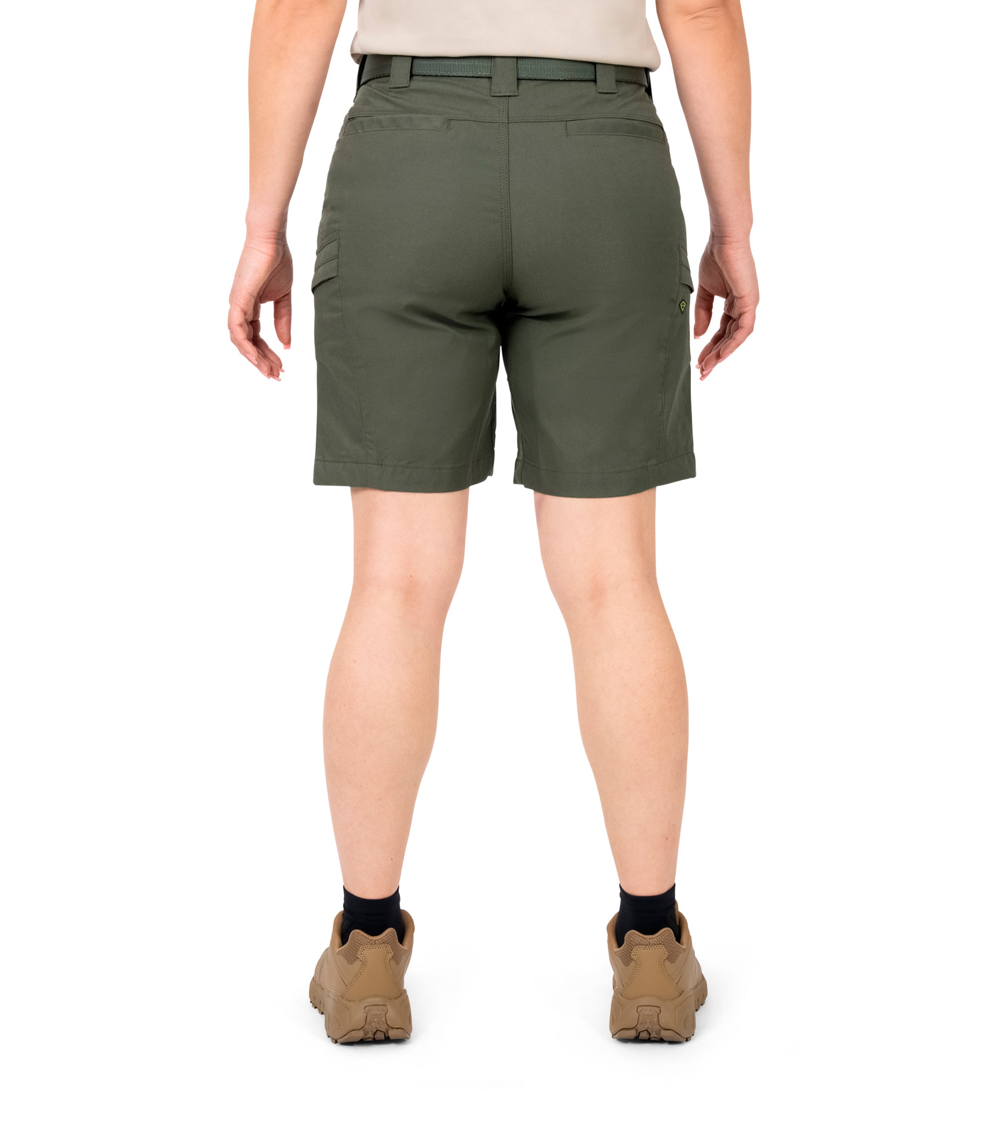 Back view of Women's A2 Short in OD Green|color_OD Green