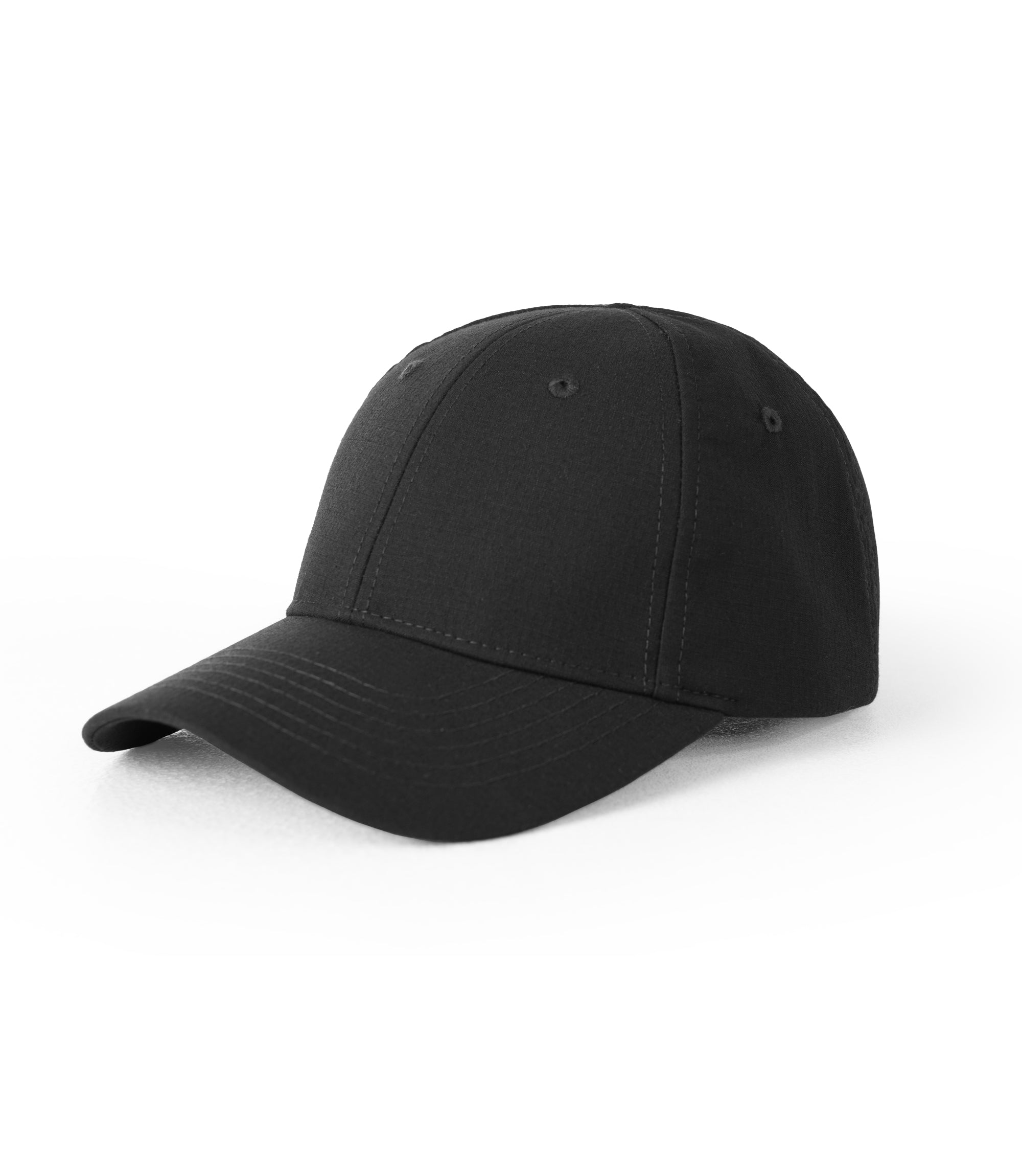 Front Left View of A2 Uniform Hat in Black |color_black