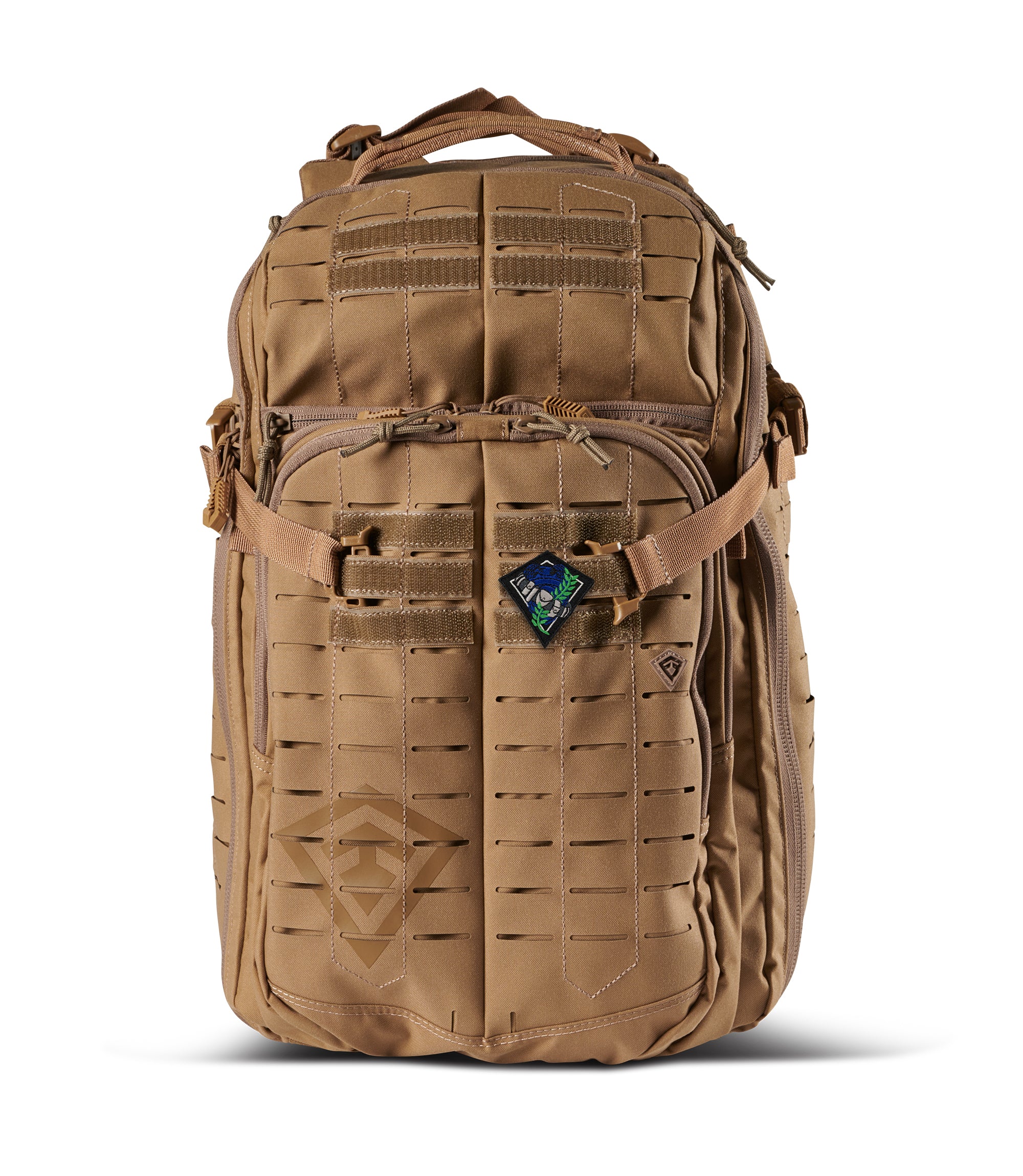 Photo of Law Enforcement Support Patch on a backpack