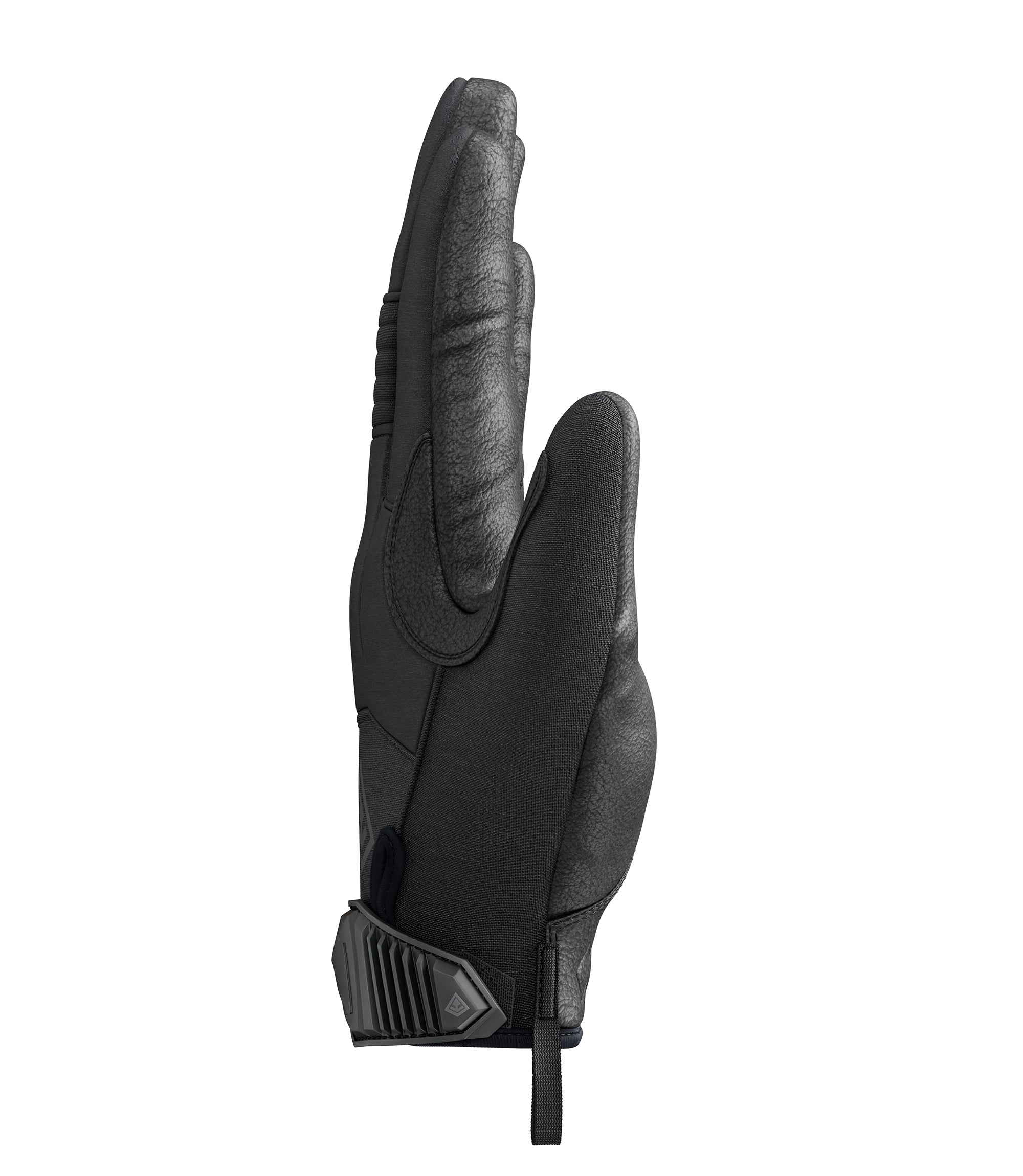 Thumb side of Men's Medium Duty Padded Glove in Black |color_black