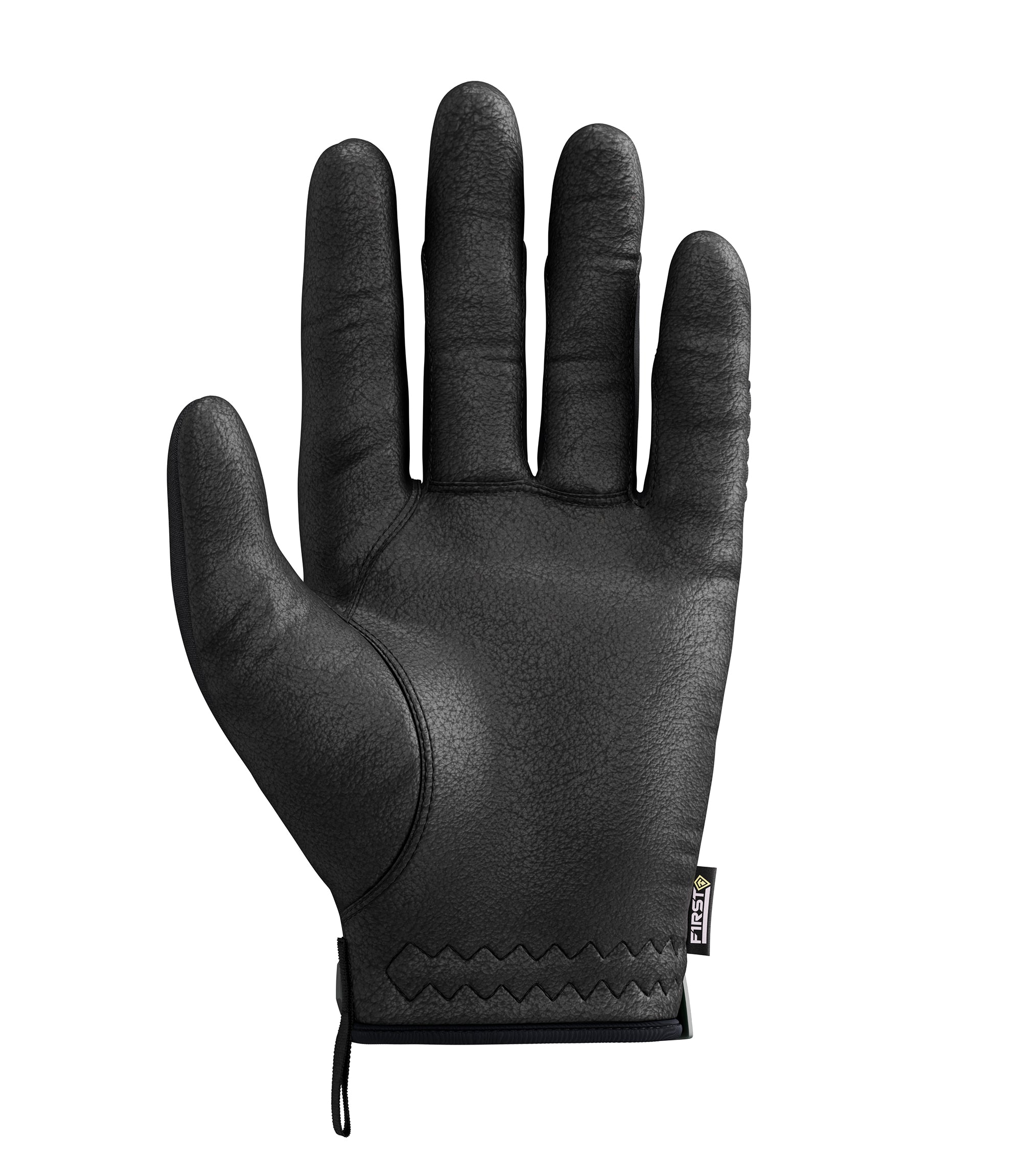 Palm of Men's Medium Duty Padded Glove in Black |color_black