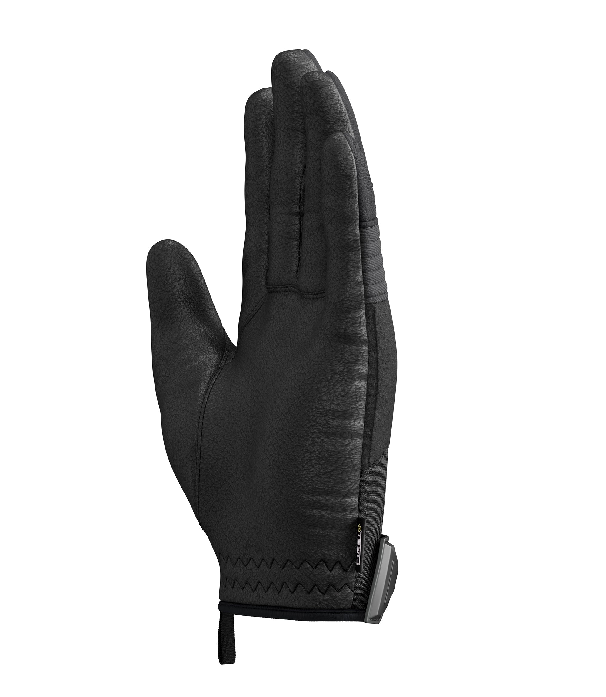 Pinky side angle of Men's Medium Duty Padded Glove in Black |color_black