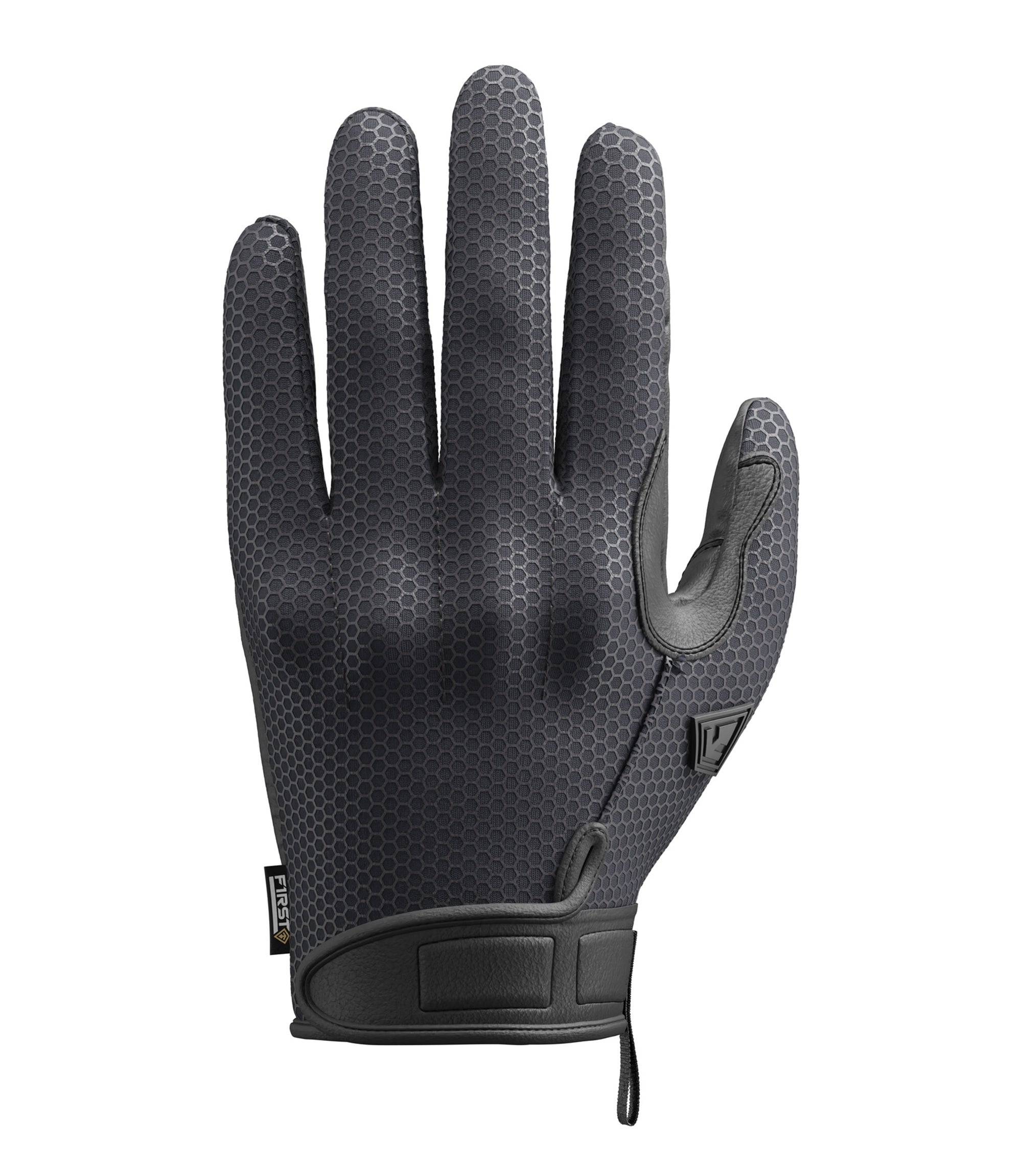 Front of Men's Slash & Flash Protective Knuckle Glove in Black |color_black