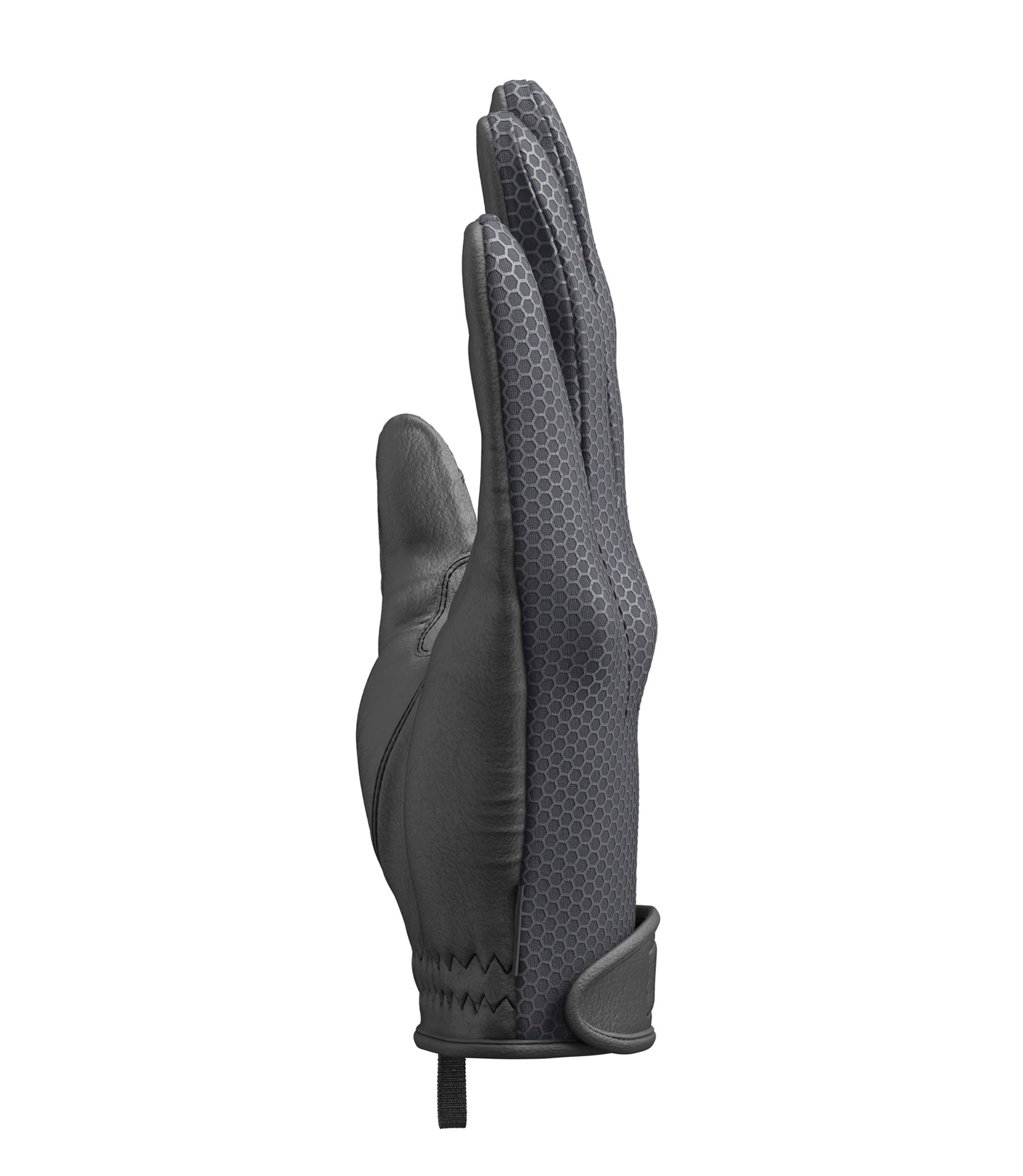 Side seam of Men's Slash & Flash Protective Knuckle Glove in Black |color_black