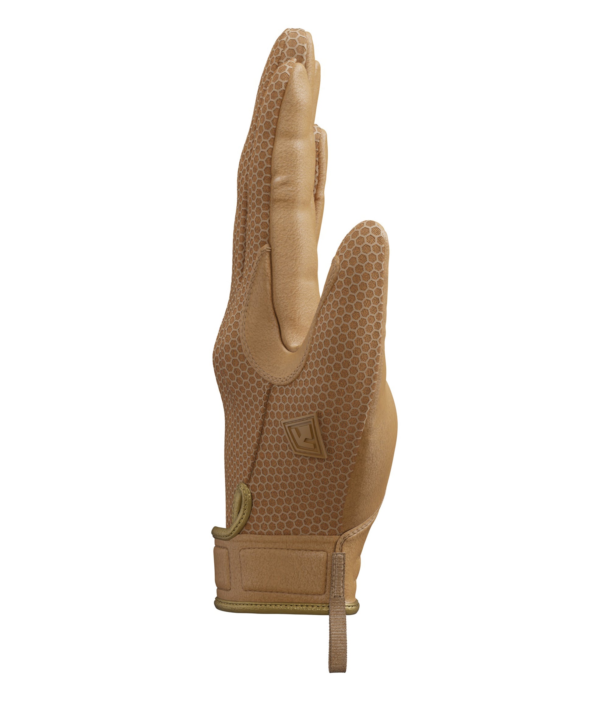Side thumb view of Men's Slash & Flash Protective Knuckle Glove in Coyote |color_coyote