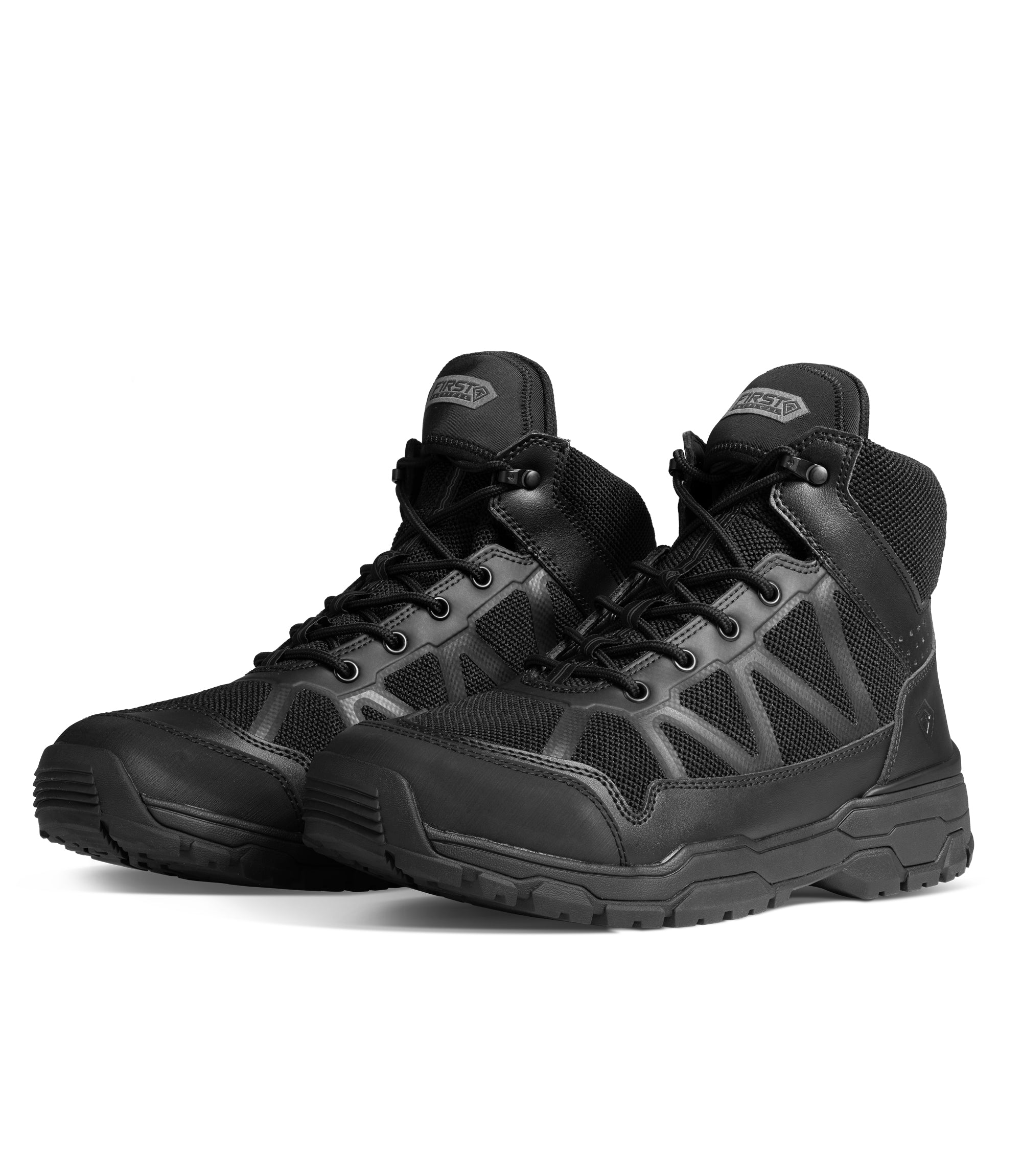 Side by side view of Men's 5" Operator Mid in color black|color_black