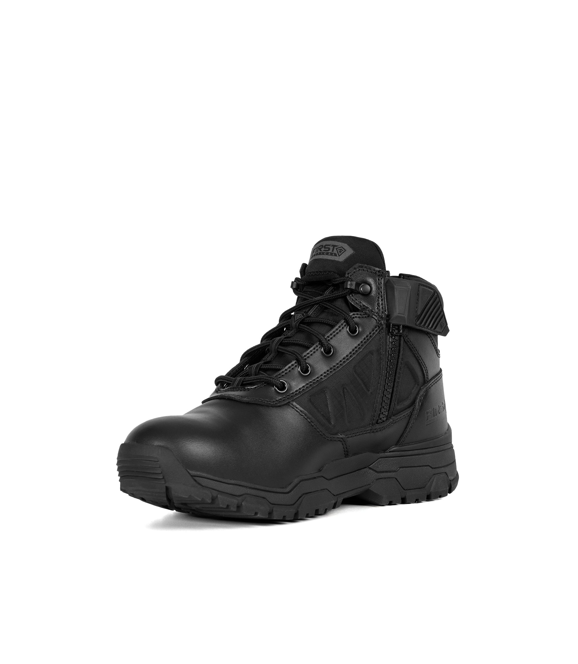 Left Side of Men's 5" Urban Operator H₂O Side-Zip Mid in color black|color_black