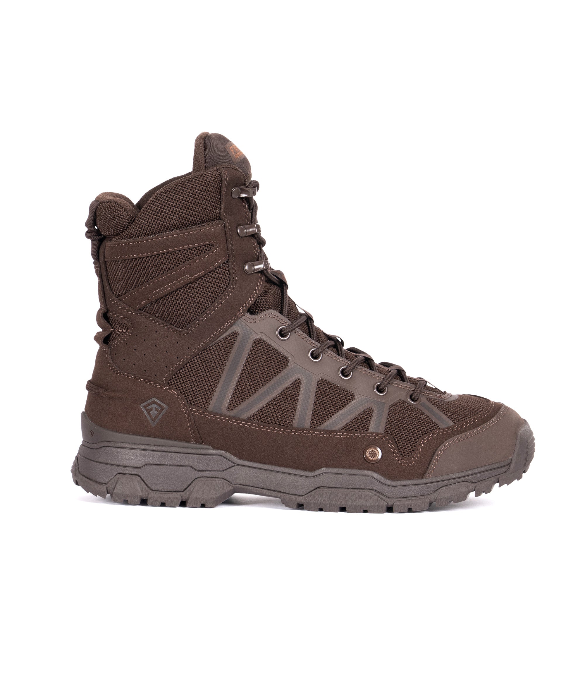 Side by side Photo of Men's 7" Operator Boot STS in color Burro Brown|color_burro brown