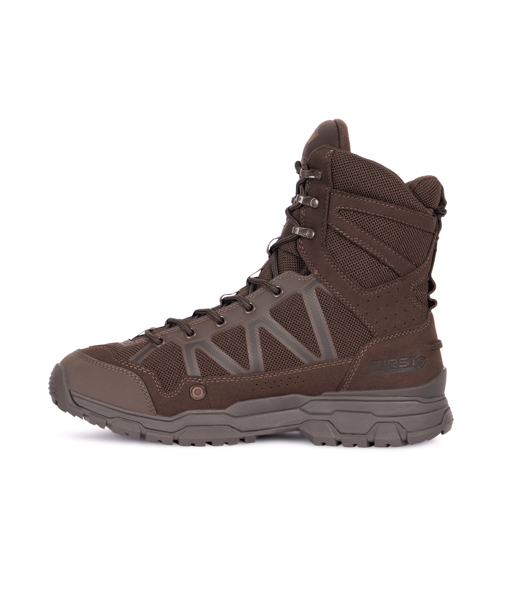 Side view Photo of Men's 7" Operator Boot STS in color Burro Brown|color_burro brown