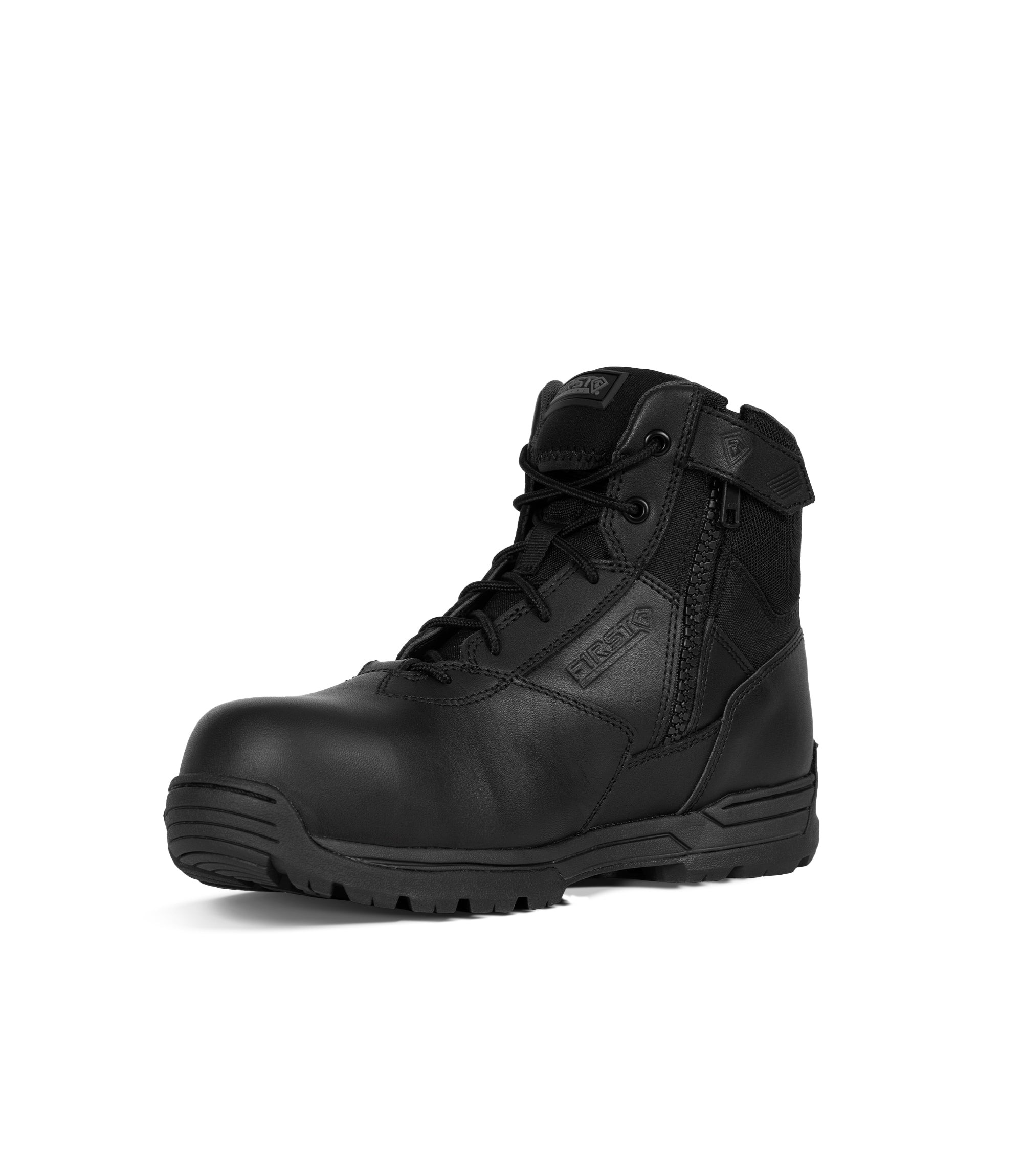 Interior View of the Men's Safety Toe Side-Zip Duty Mid in black|color_black