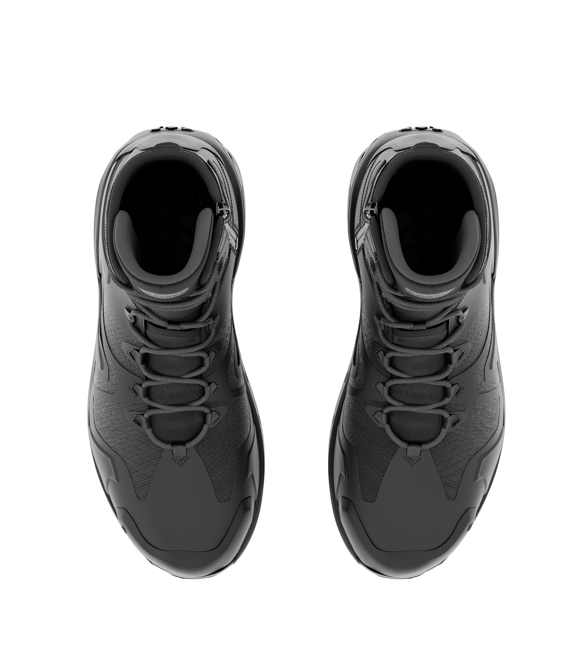 Top view photo of Men's 8" AERO-TAC Side-Zip boot in black|color_black