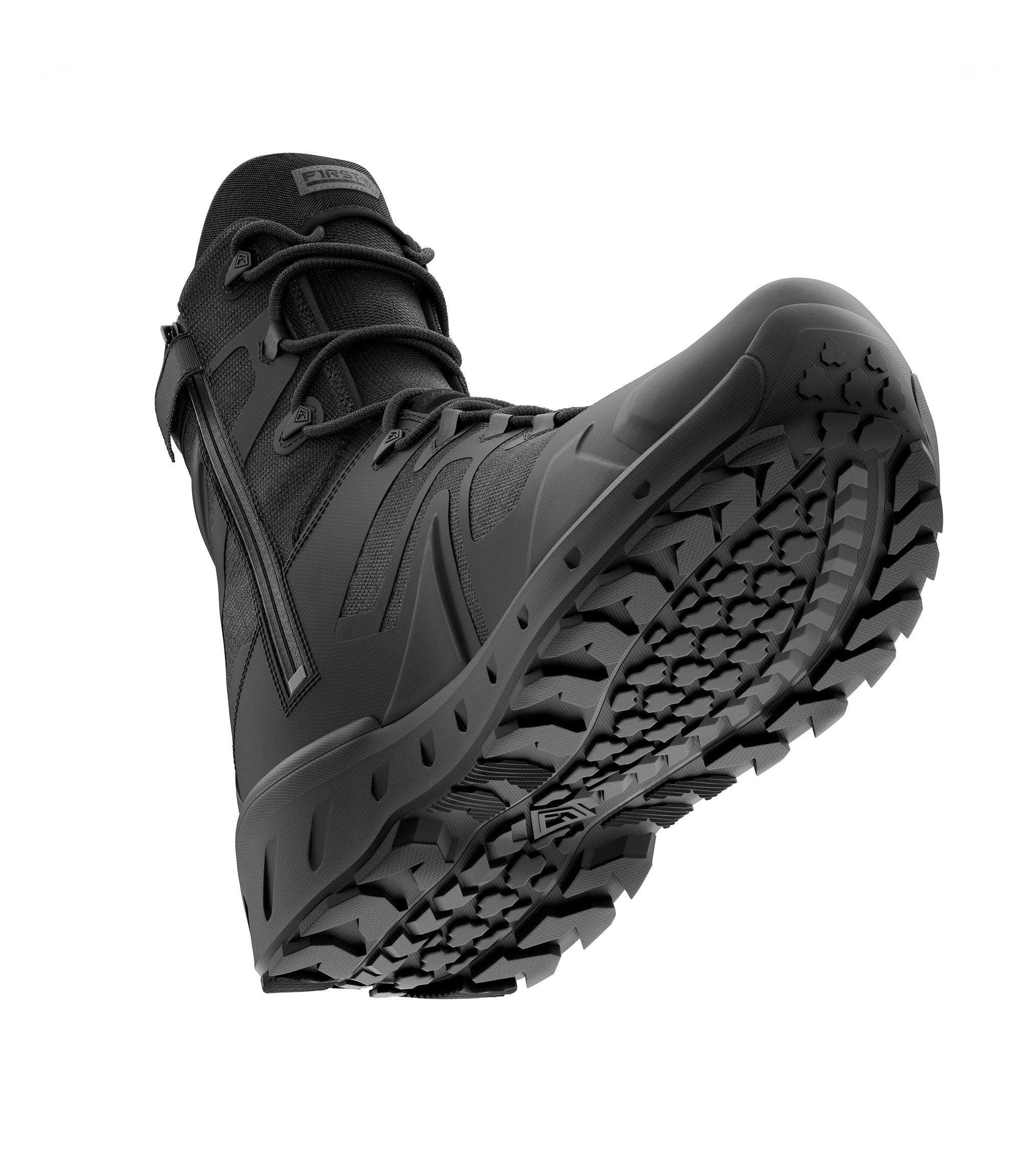 Photo of Men's 8" AERO-TAC Side-Zip boot in black|color_black