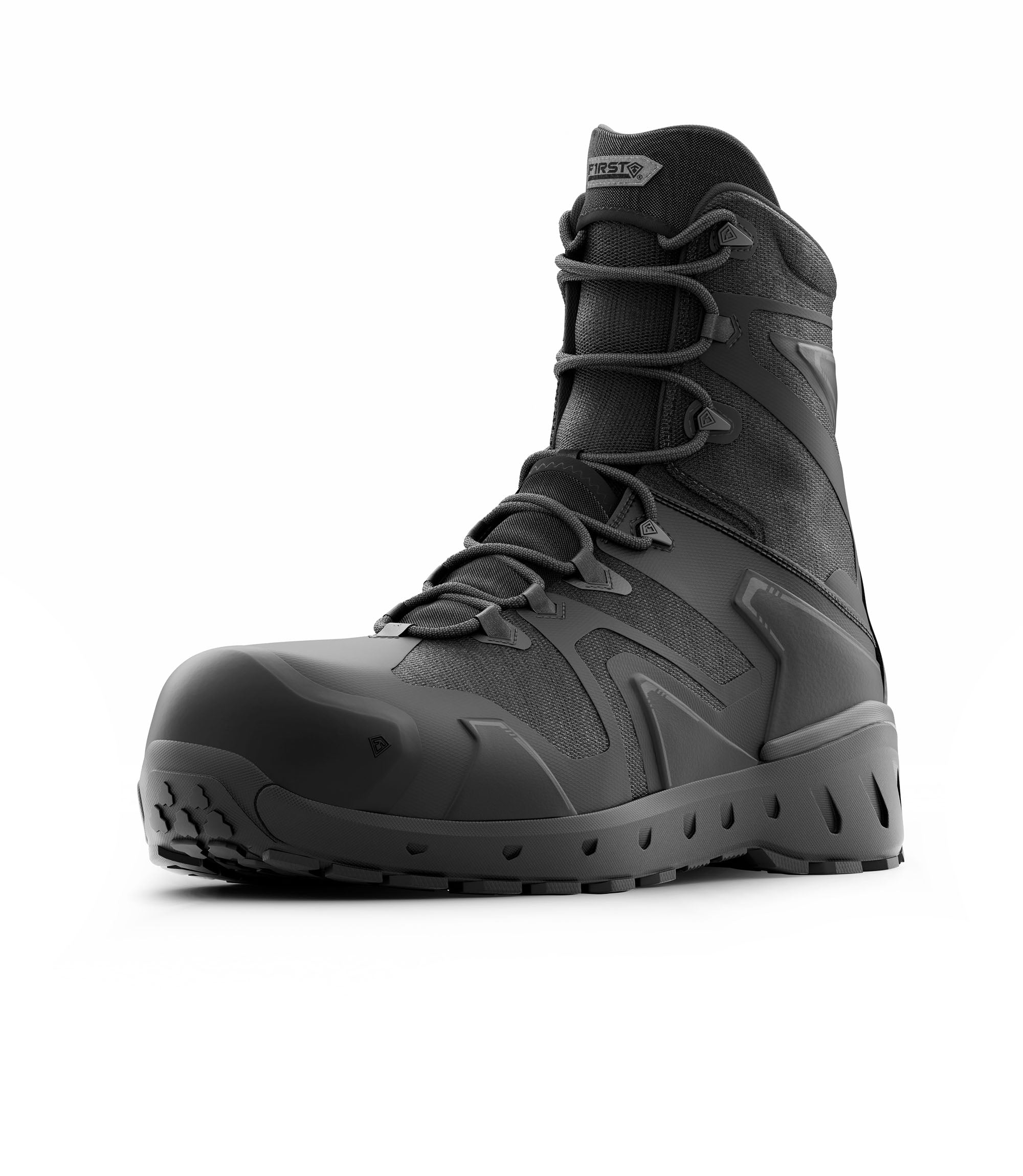 Photo of Men's 8" AERO-TAC™ Safety Toe Side-Zip Boot in black|color_black