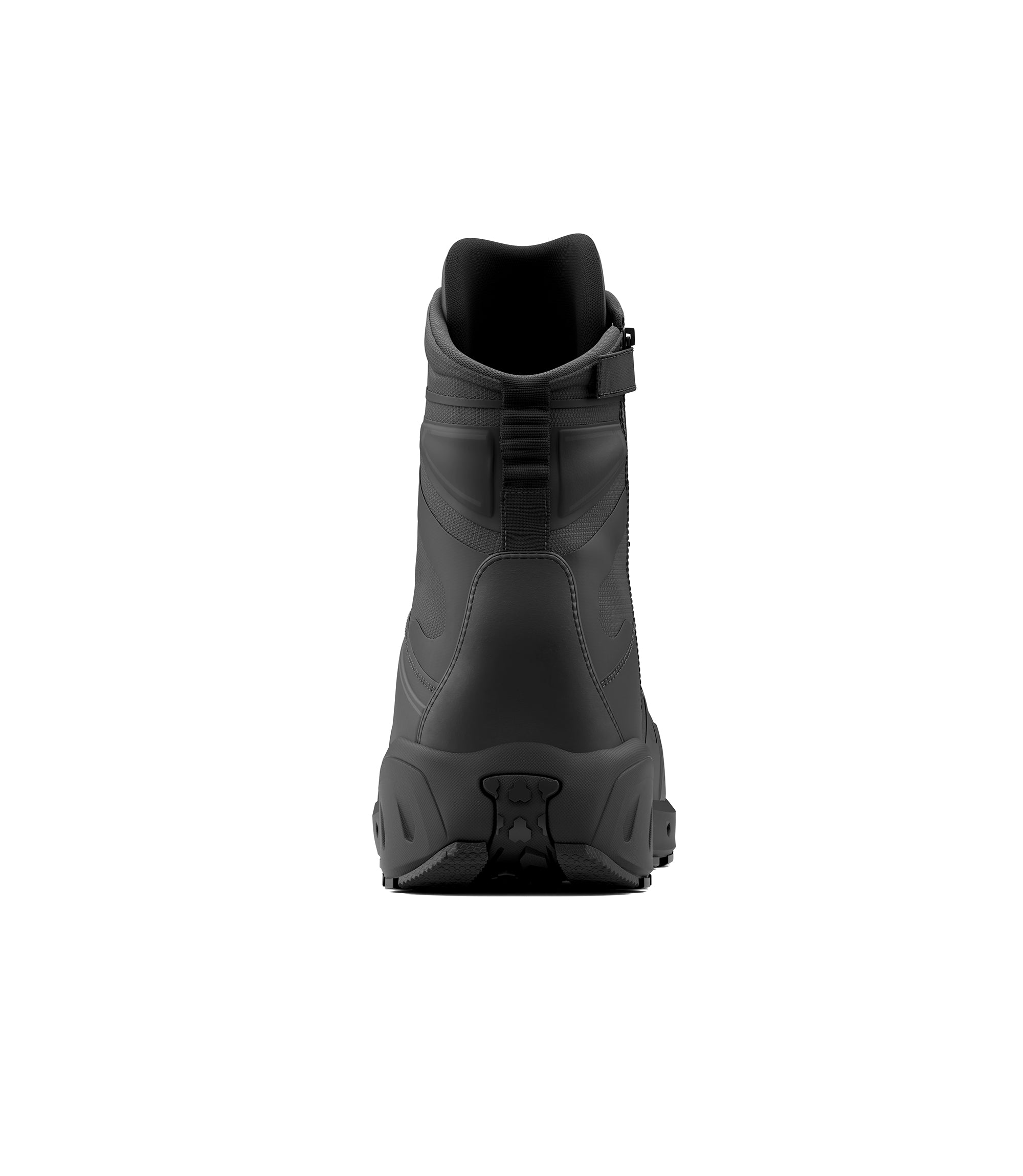 Back view photo of Men's 8" AERO-TAC™ Safety Toe Side-Zip Boot in black|color_black