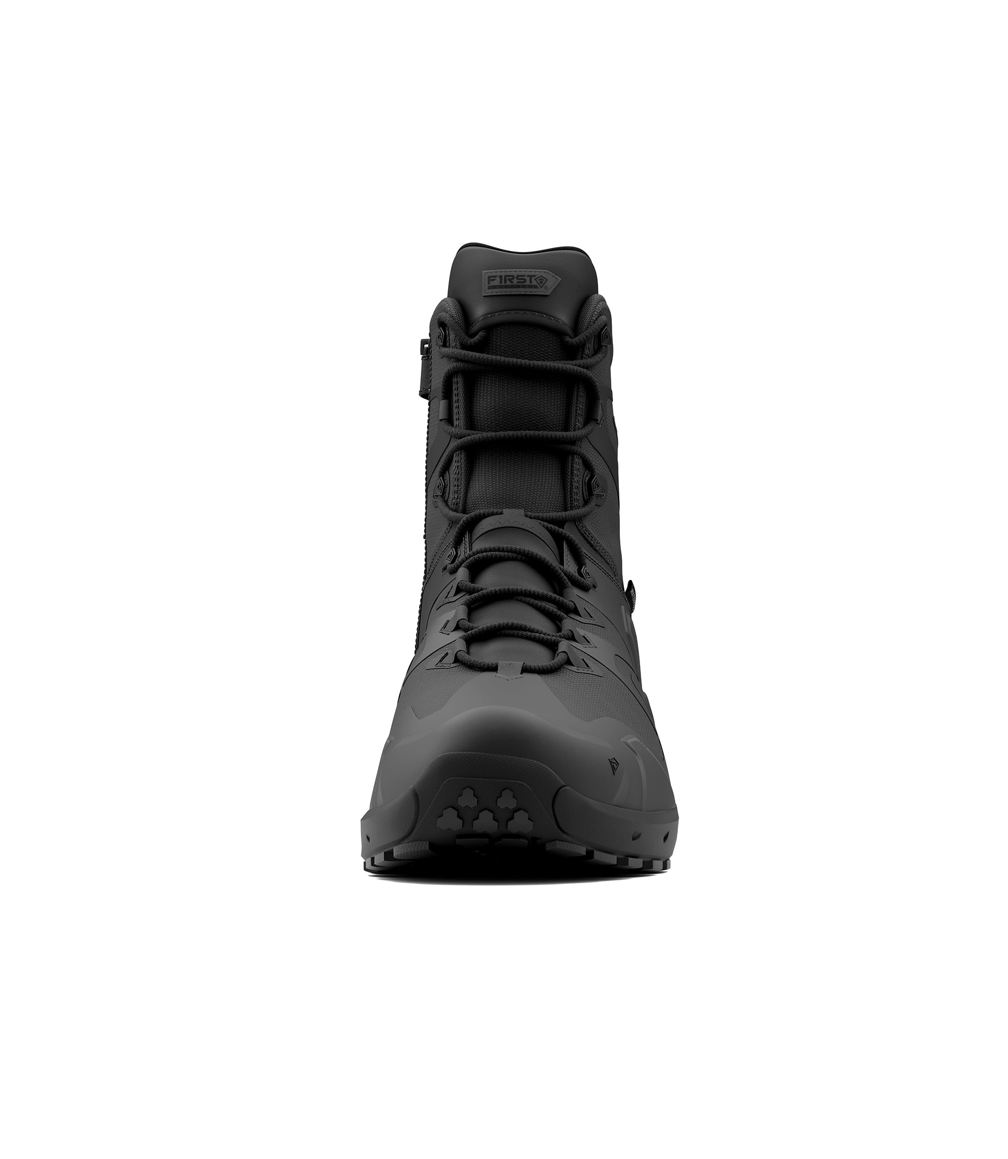 Front view photo of Men's 8" AERO-TAC™ H₂O Side-Zip Boot in black|color_black