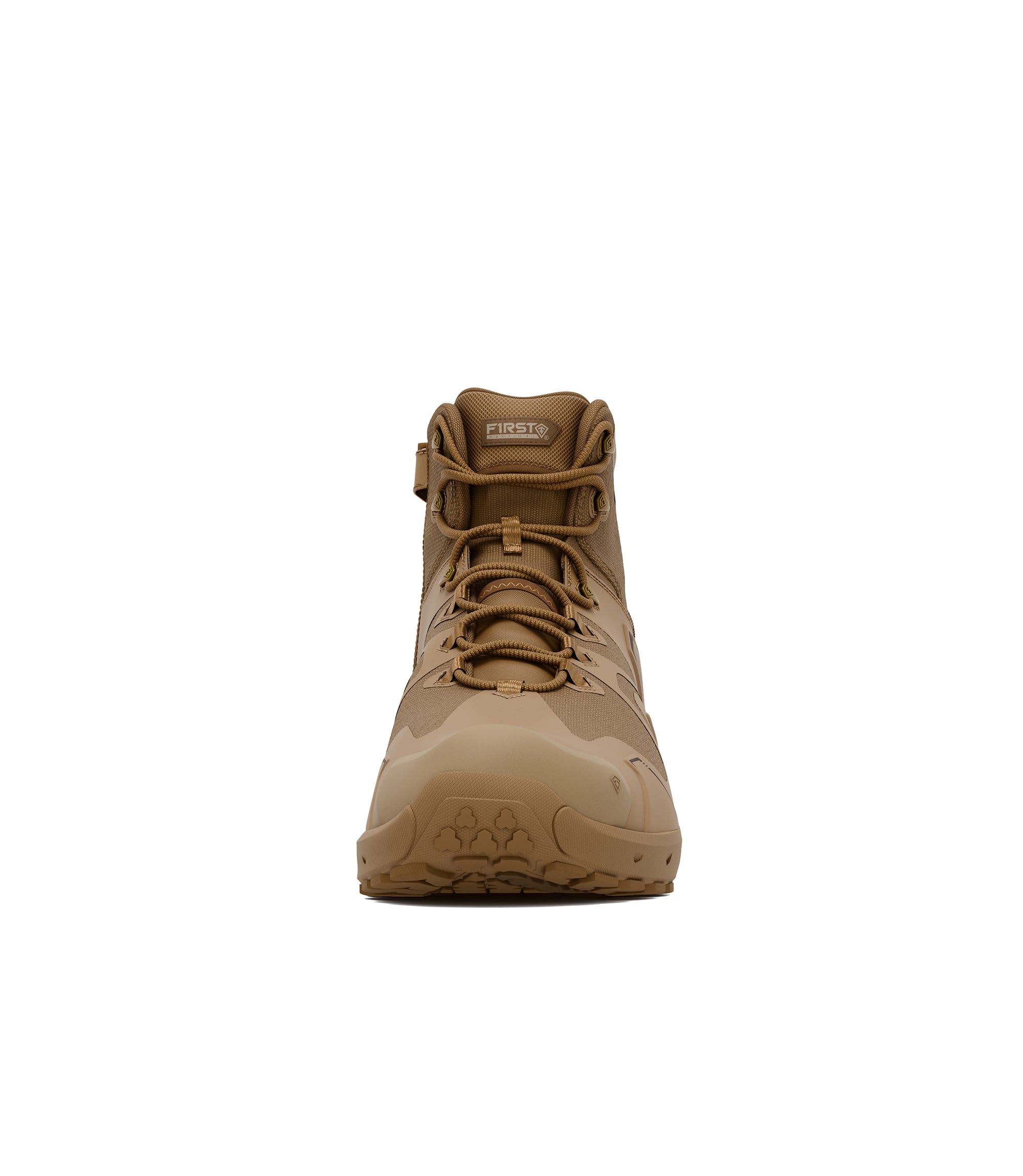 Front view photo of Men's 5“ AERO-TAC™ Side-Zip Mid in coyote|color_coyote
