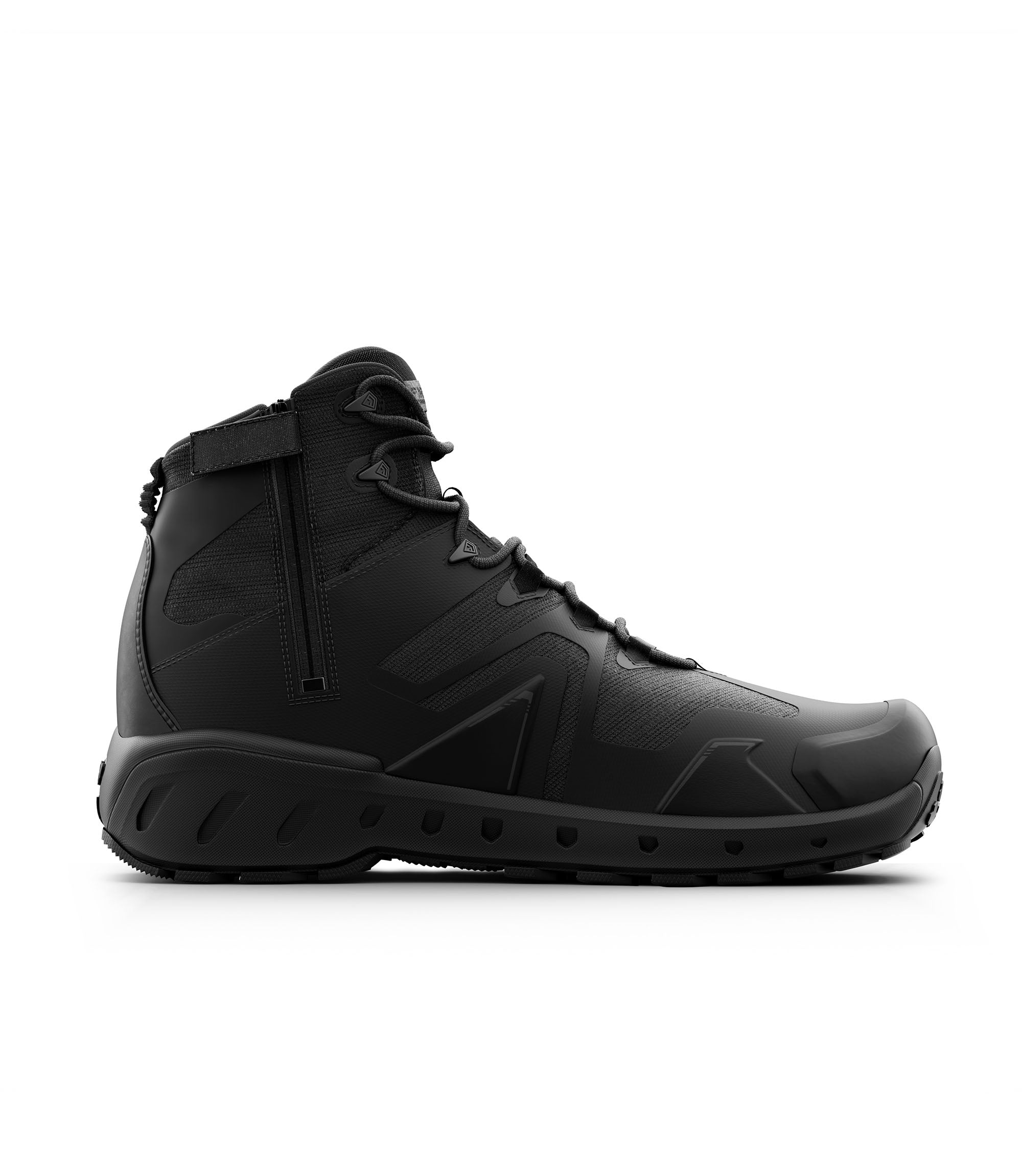 Side view photo of Men's 5" AERO-TAC™ H₂O Side-Zip Mid in black|color_black