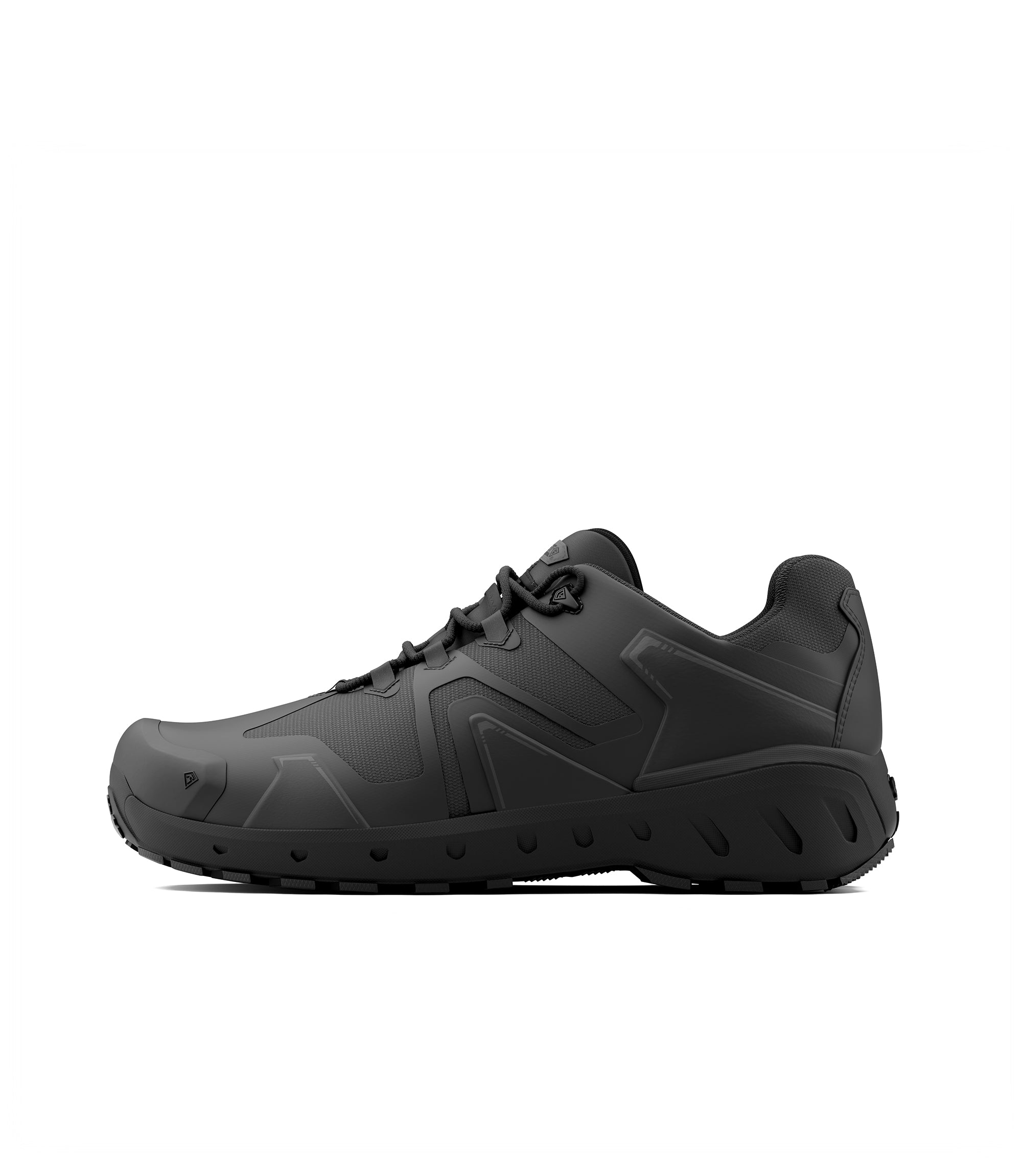 Side view photo of Men's 3" AERO-TAC™ Low Shoe in color black|color_black