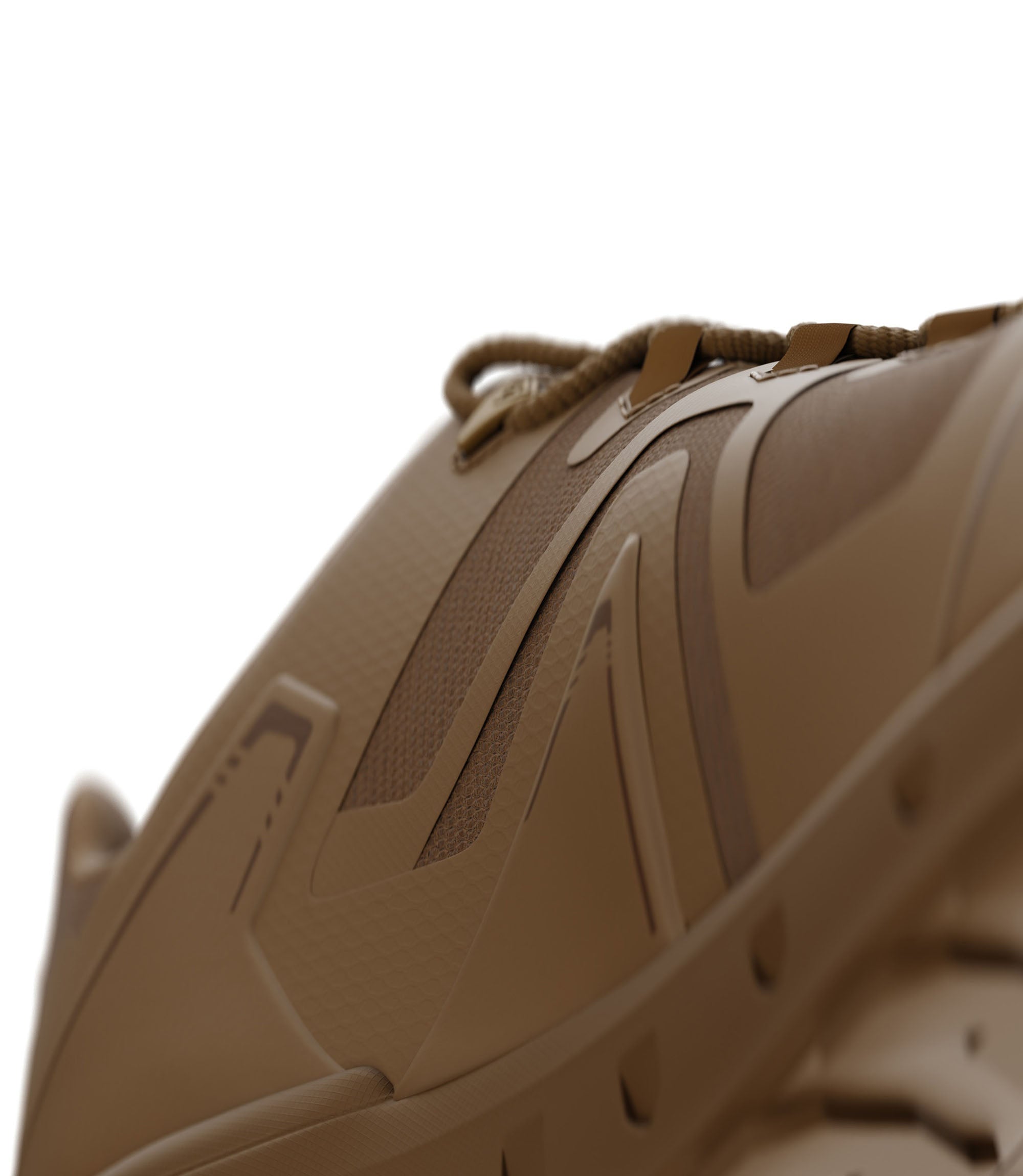 Close-up image of poly mesh with hyperfused TPU overlays |color_coyote