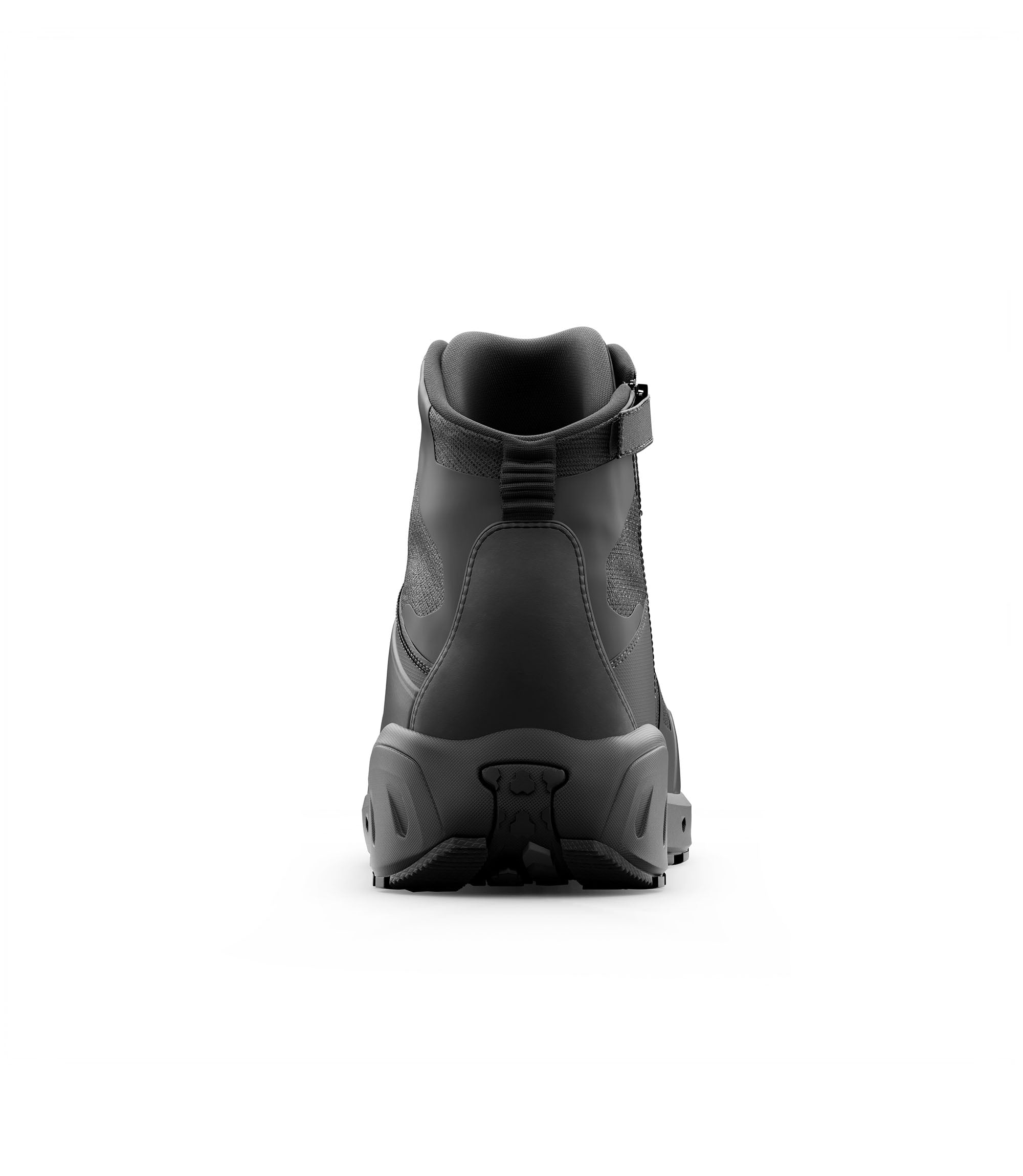 Back view photo of Men's 5" AERO-TAC™ Safety Toe Side-Zip Mid Boot in black|color_black