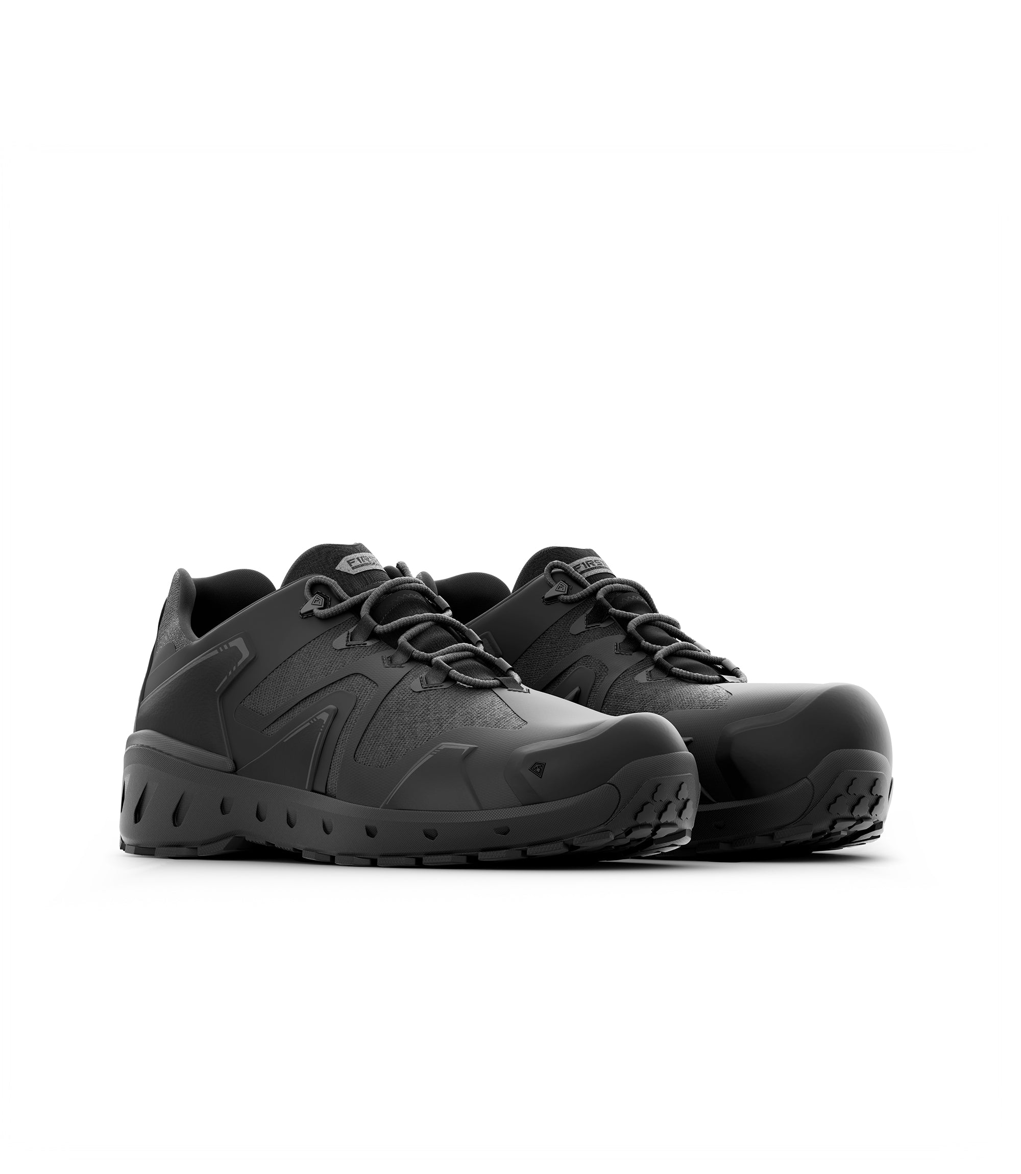 Side by side shoe image of 3" Aero-Tac Safety Toe Low in color black|color_black