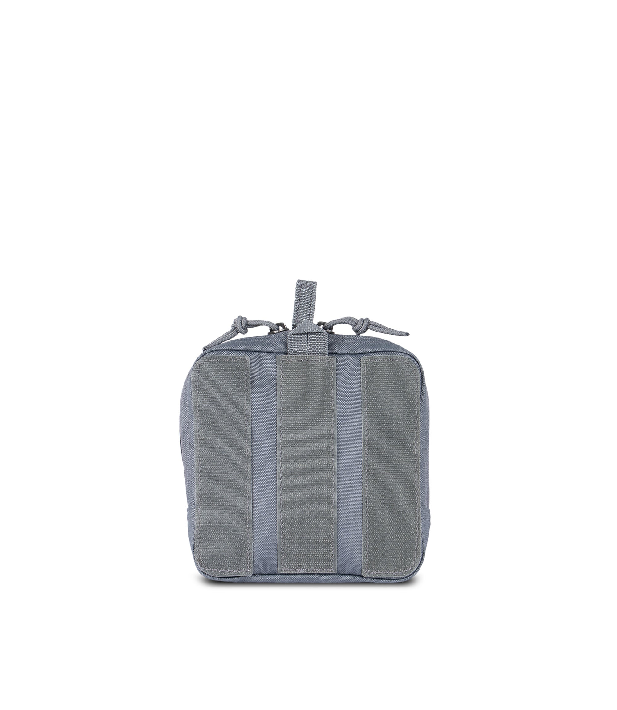 Back view of 6 X 6 Velcro Pouch in Asphalt |color_asphalt