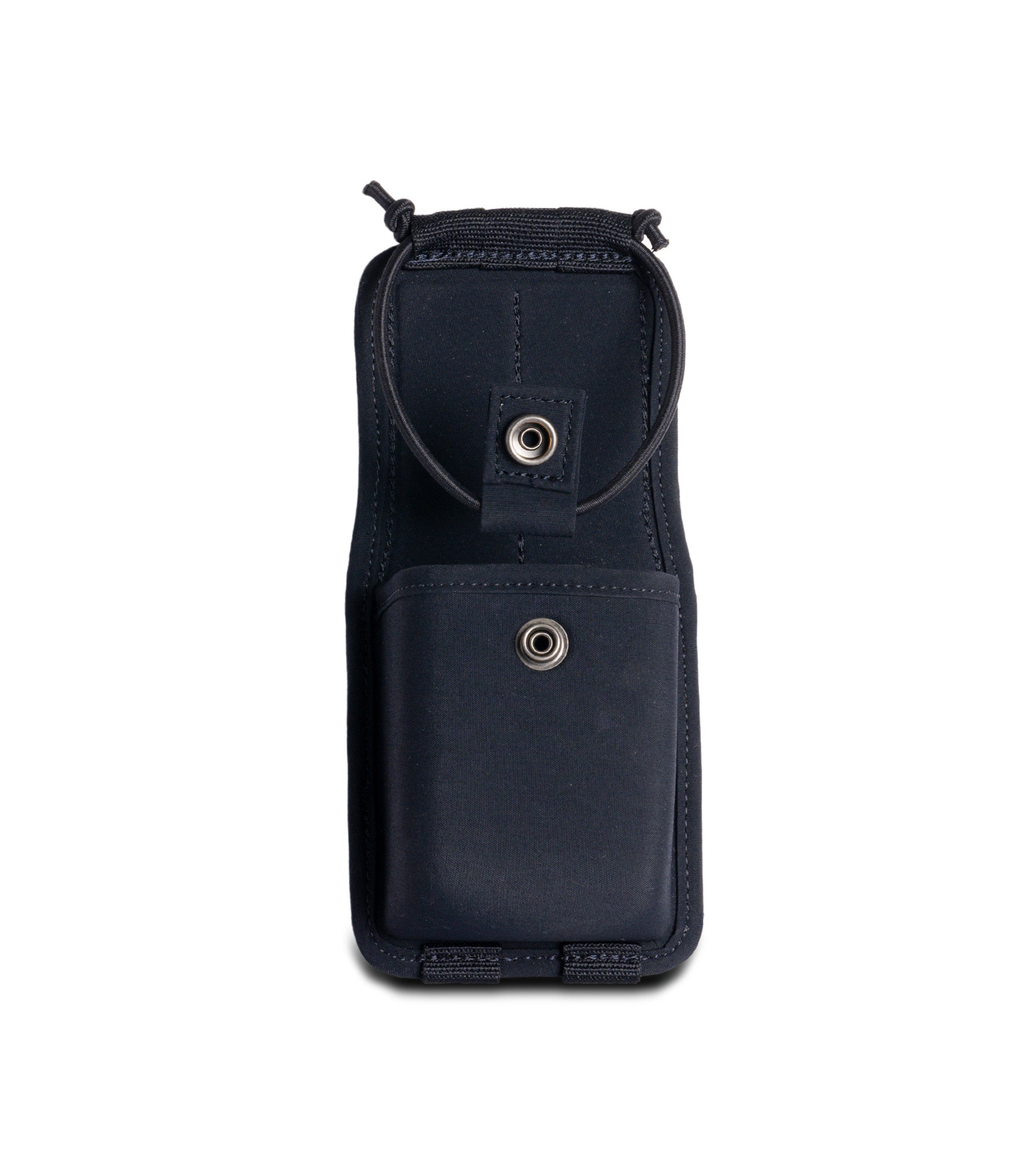 Photo of Pro Duty Universal radio case open clip in the color Midnight Navy - Front view |color_midnight navy