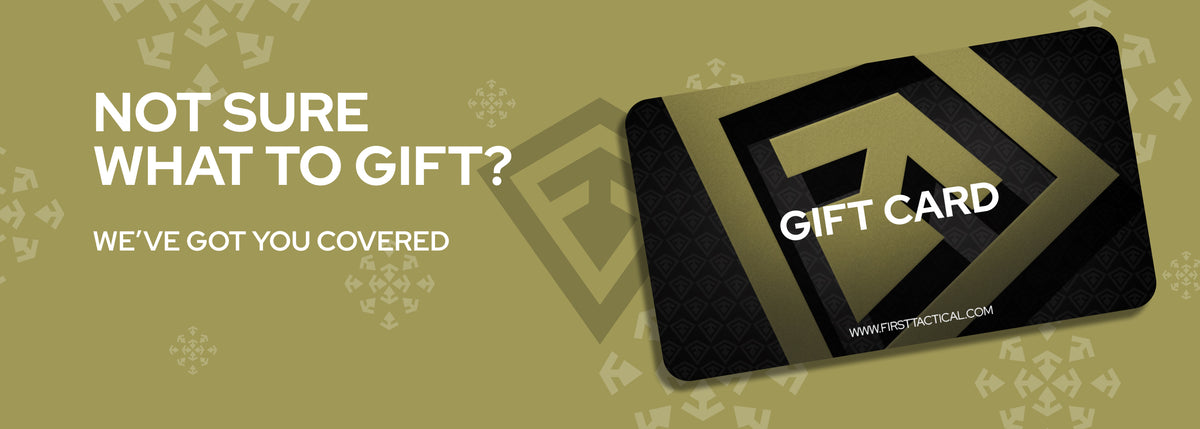 A promotional graphic for a gift card on a muted olive-gold background. Large white text reads 'NOT SURE WHAT TO GIFT? WE'VE GOT YOU COVERED.