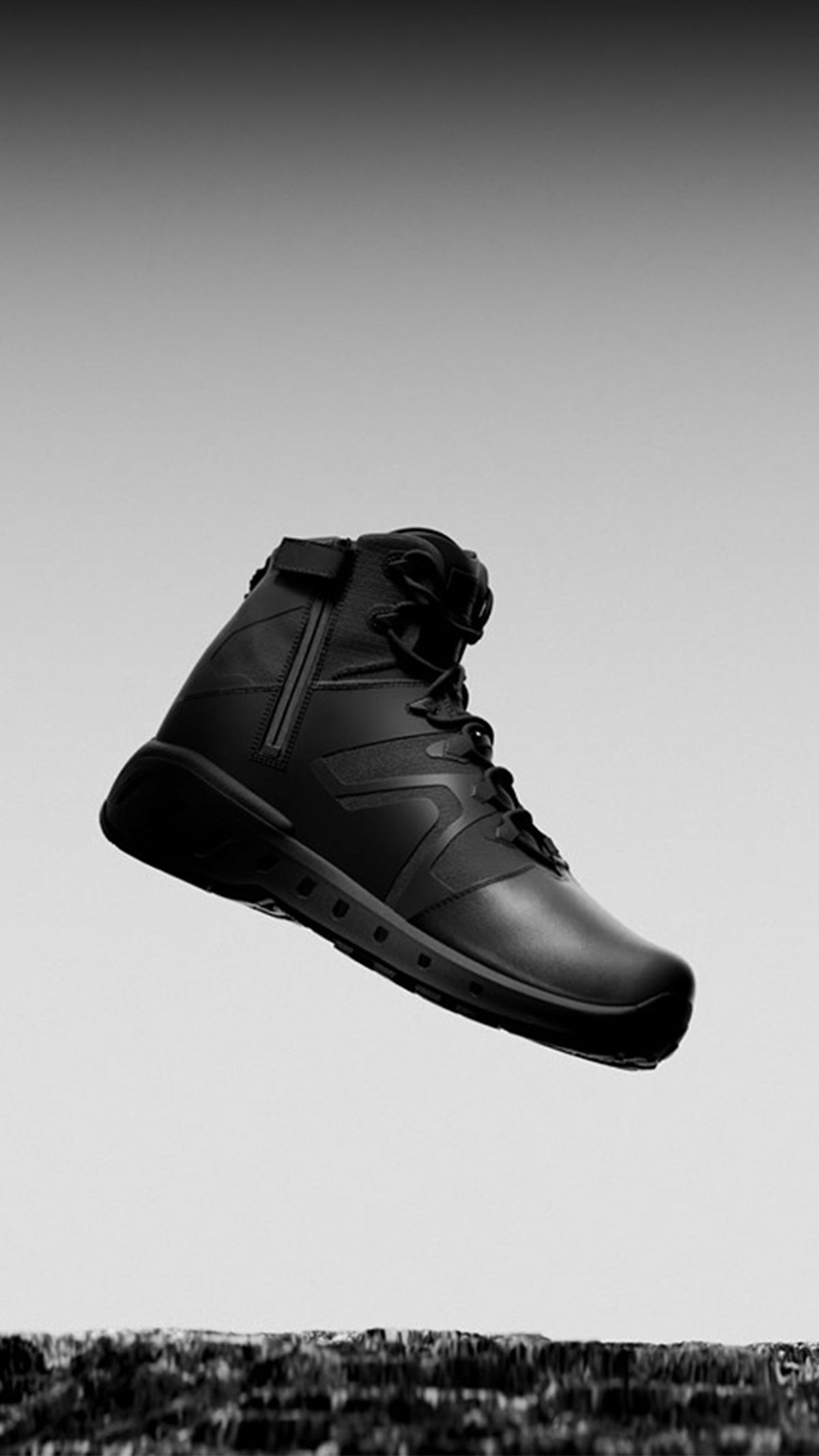 Image of boot floating in mid air