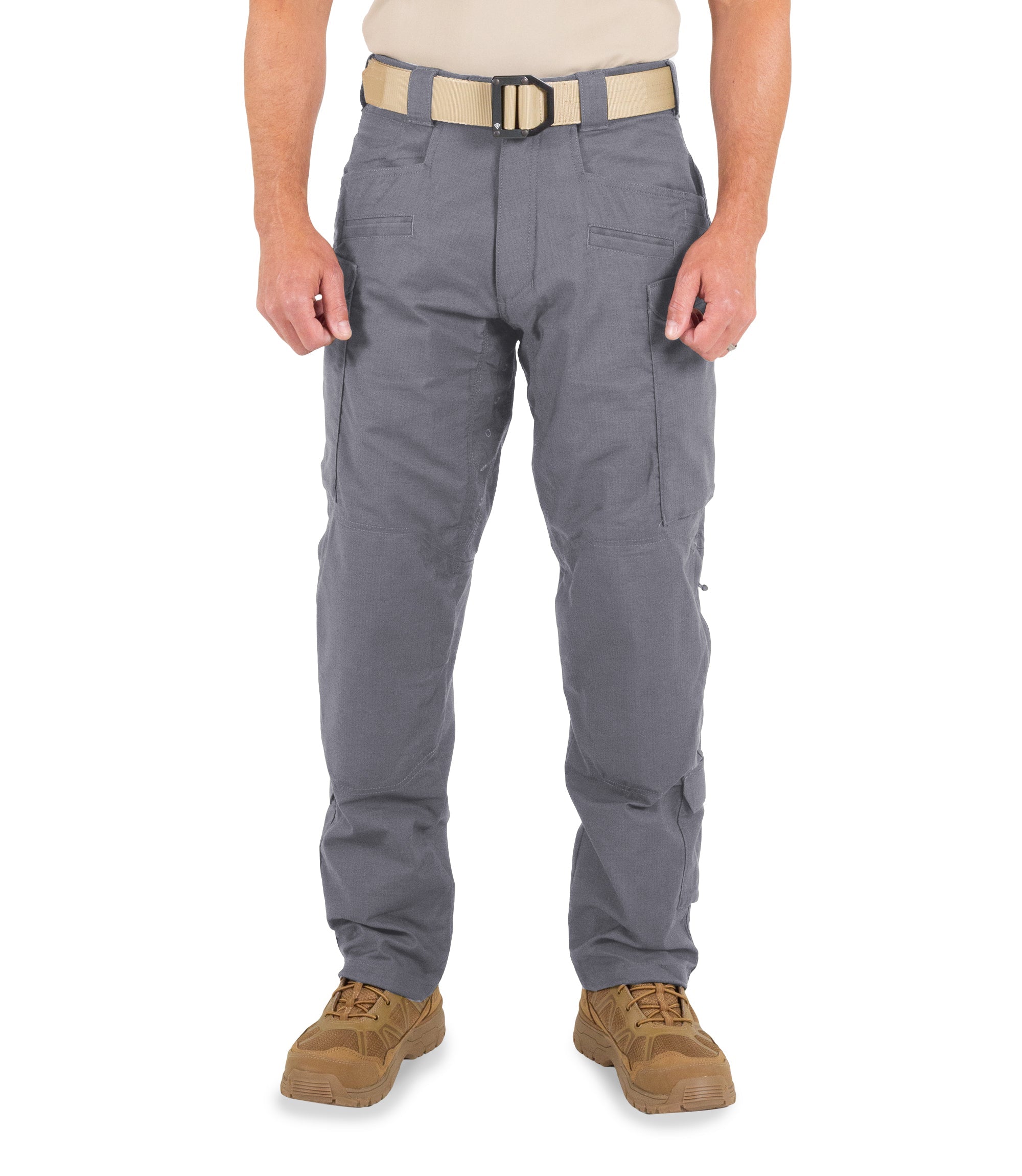 Front of Men's Defender Pants in Wolf Grey |color_wolf grey