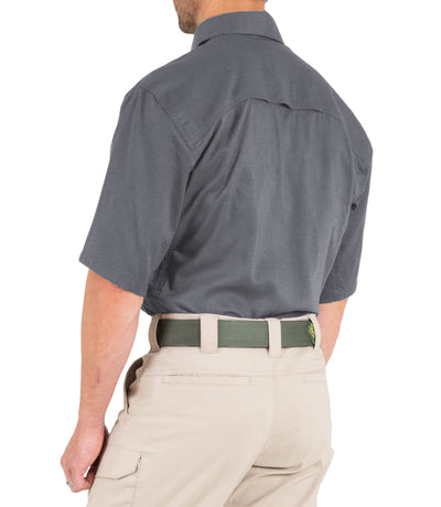 Side of Men's V2 Tactical Short Sleeve Shirt in Wolf Grey