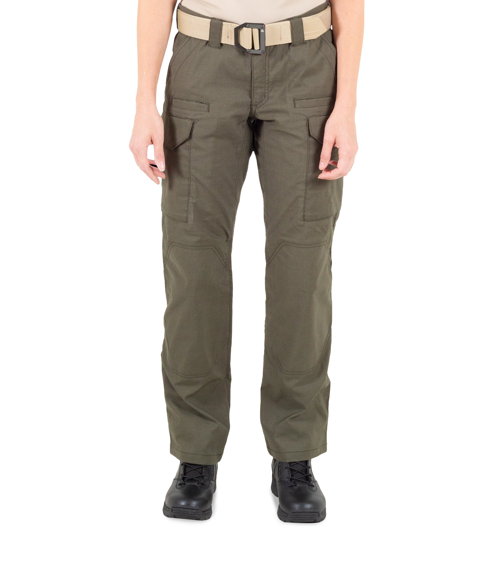 Front of Women's V2 Tactical Pants in OD Green |color_od green