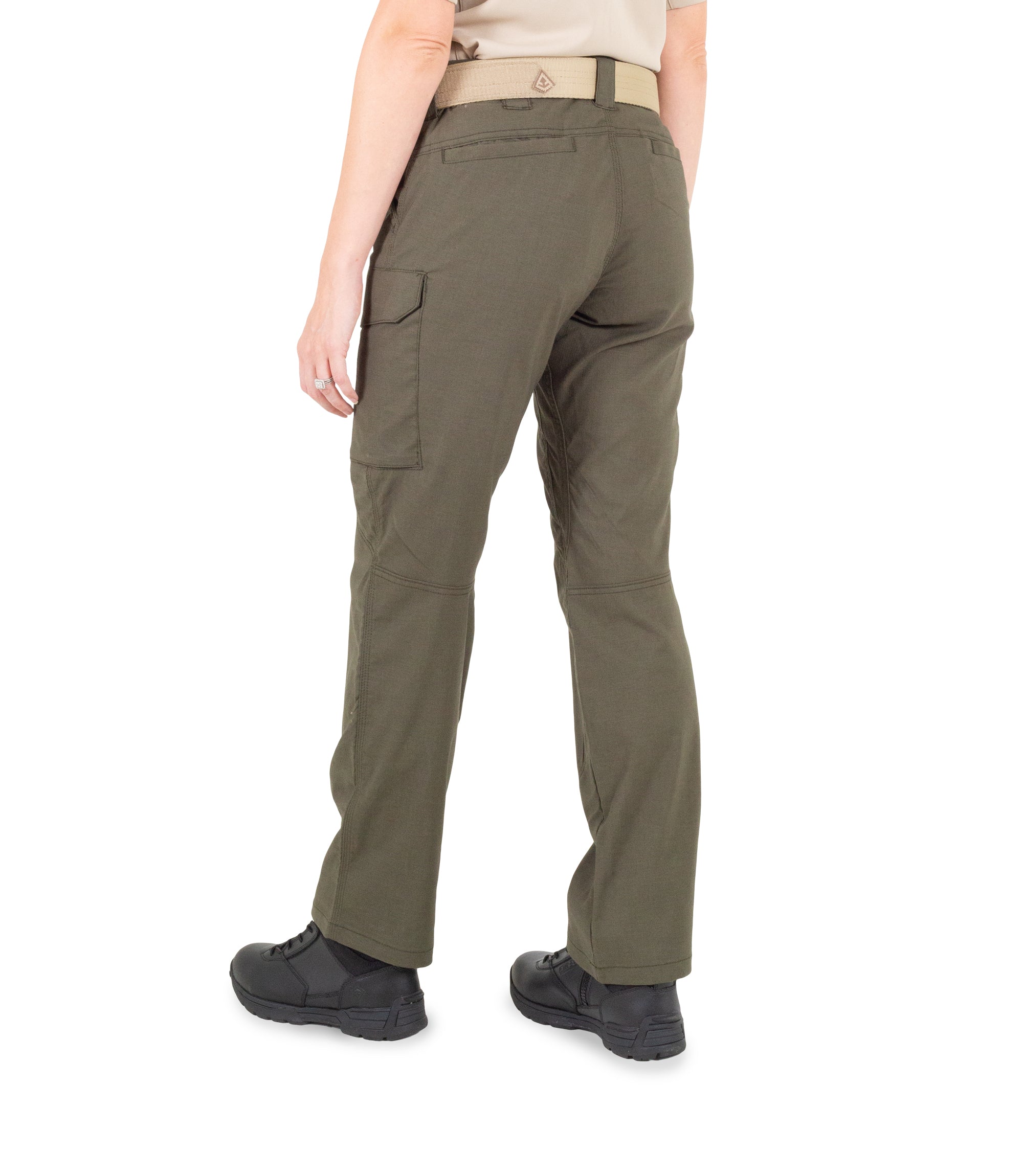 Side of Women's V2 Tactical Pants in OD Green |color_od green